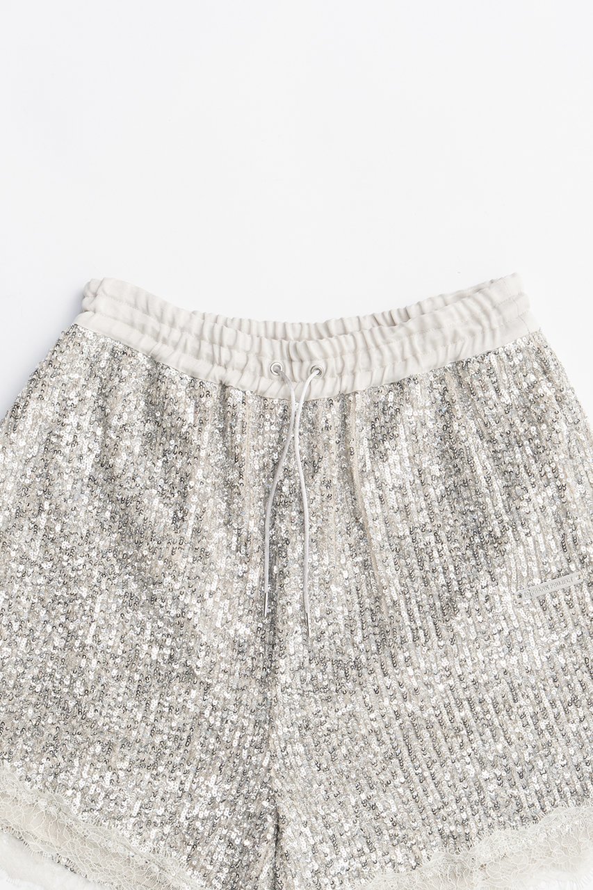 【プランク プロジェクト/PRANK PROJECT】のスパンコールショートパンツ / Spangle Short Pants 人気、トレンドファッション・服の通販 founy(ファニー) 　ファッション　Fashion　レディースファッション　Fashion for Women　パンツ　Pants & Trousers　ショートパンツ・ハーフパンツ　High-Waisted & Relaxed Shorts　ショート　Short, Short Length　スウェット / スエット　Sweatshirt, Sweatwear　スパンコール　Sequins, Sequin Embellishment　ドローストリング　Drawstring, Pull Cord　レース　Lace, Lace Fabric　other-2|ID: prp329100004627508 ipo3291000000033260438