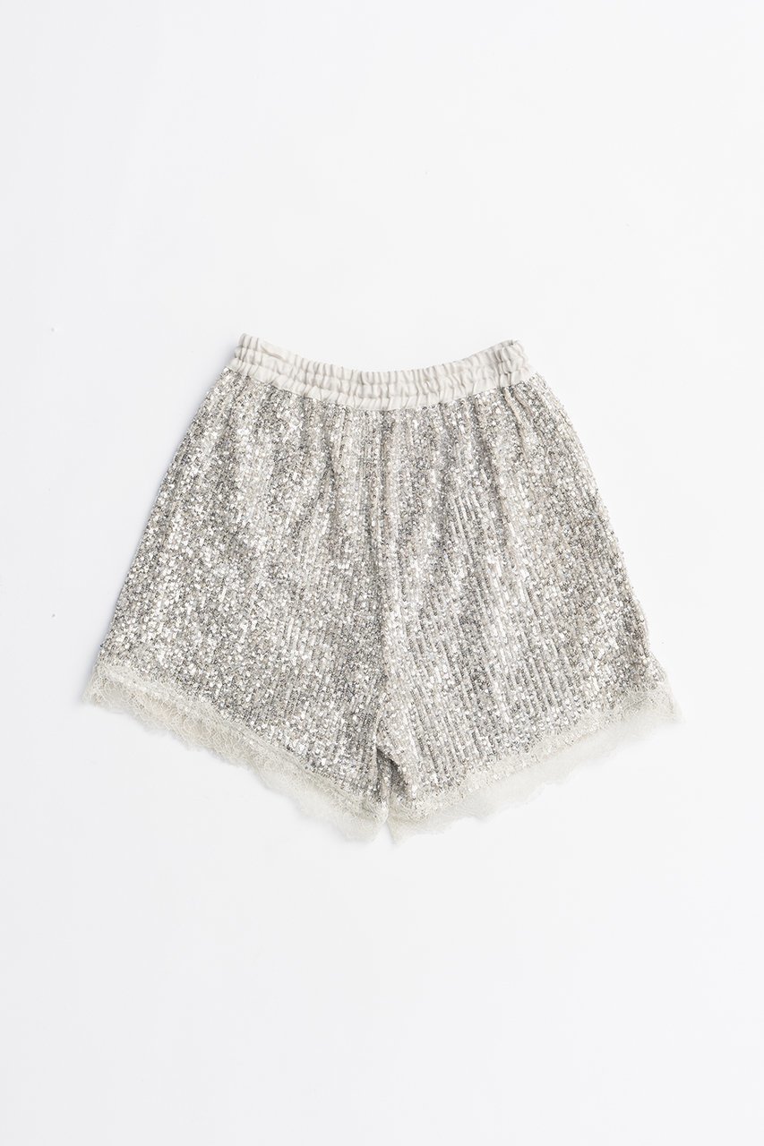 【プランク プロジェクト/PRANK PROJECT】のスパンコールショートパンツ / Spangle Short Pants 人気、トレンドファッション・服の通販 founy(ファニー) 　ファッション　Fashion　レディースファッション　Fashion for Women　パンツ　Pants & Trousers　ショートパンツ・ハーフパンツ　High-Waisted & Relaxed Shorts　ショート　Short, Short Length　スウェット / スエット　Sweatshirt, Sweatwear　スパンコール　Sequins, Sequin Embellishment　ドローストリング　Drawstring, Pull Cord　レース　Lace, Lace Fabric　other-4|ID: prp329100004627508 ipo3291000000033260440