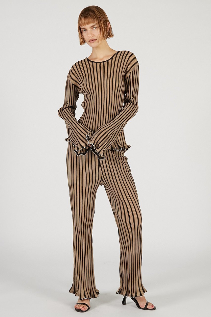 【プランク プロジェクト/PRANK PROJECT】のビーズニットパンツ / Beaded Knit Pants 人気、トレンドファッション・服の通販 founy(ファニー) 　ファッション　Fashion　レディースファッション　Fashion for Women　パンツ　Pants & Trousers　セットアップ　Set-Up, Coordinated Outfit　プリーツ　Pleats, Pleated　メタル　Metal, Metal Parts　ラッフル　Ruffle, Frill　夏　Summer　other-6|ID: prp329100004627511 ipo3291000000033260471