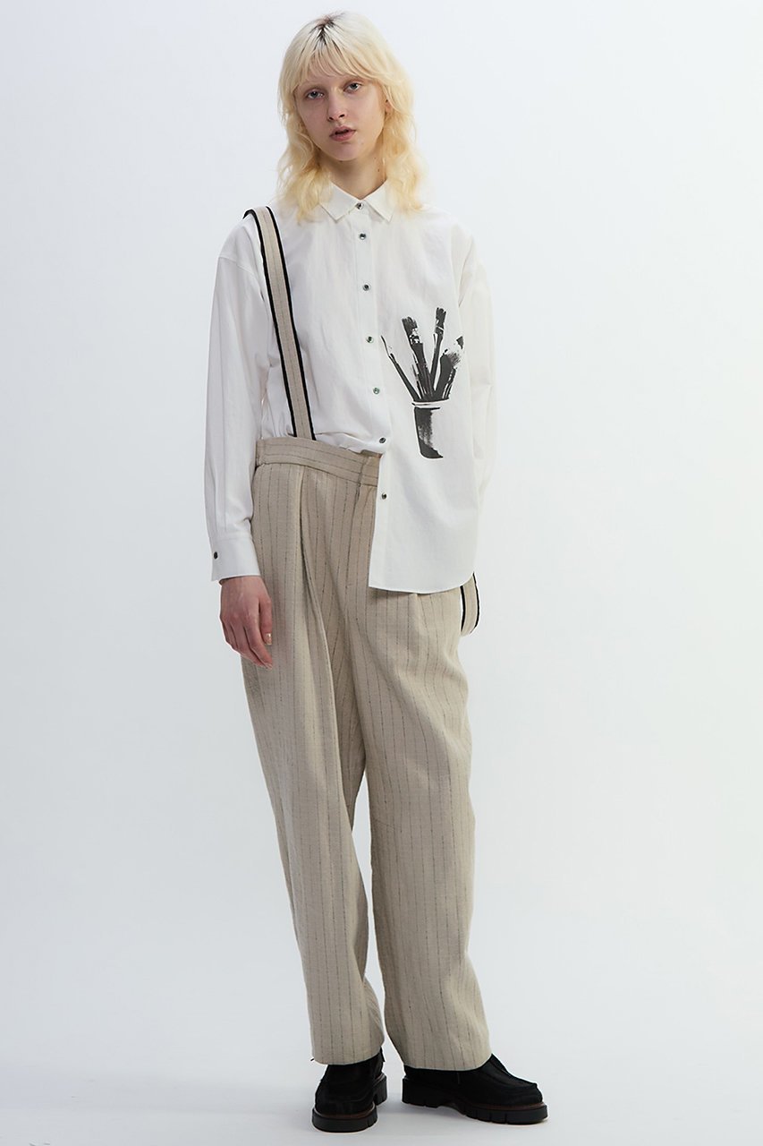 【プレインピープル/PLAIN PEOPLE】のヘビーコットンリネンサスペンダーパンツ 人気、トレンドファッション・服の通販 founy(ファニー) 　ファッション　Fashion　レディースファッション　Fashion for Women　パンツ　Pants & Trousers　2025年　2025　2025-2026秋冬・A/W　Autumn/Winter 2025–26 AW25–26　おすすめ　Recommended / Our Picks　クロップド　Cropped, Short Length　サスペンダー　Suspenders, Braces　シャンブレー　Chambray, Denim-Like Fabric　シンプル　Simple, Minimal　ジャケット　Jacket, Outerwear　ストライプ　Stripe, Striped Pattern　ダンガリー　Dungaree, Chambray　トリミング　Trimming, Decorative Edge　バルーン　Balloon, Balloon Silhouette　ペンシル　Pencil, Pencil Skirt　リネン　Linen, Linen Fabric　A/W・秋冬　Autumn/Winter　 other-1|ID: prp329100004627515 ipo3291000000033260498