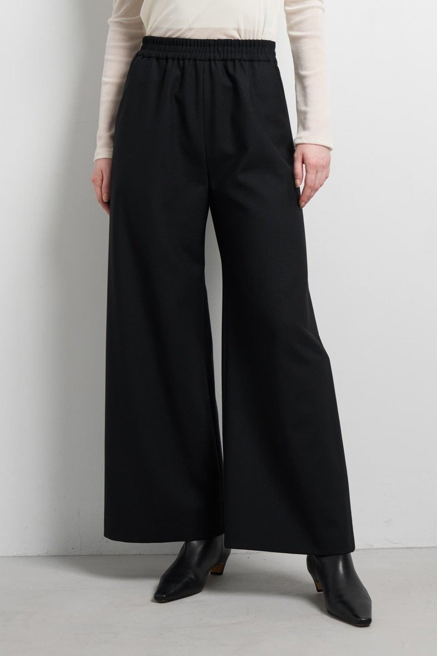 【ランバン オン ブルー/LANVIN en Bleu】のウールツイルゴムワイドパンツ 人気、トレンドファッション・服の通販 founy(ファニー) 　ファッション　Fashion　レディースファッション　Fashion for Women　パンツ　Pants & Trousers　ギャザー　Gathered, Ruffled　ストレート　Straight, Straight Cut　ツイル　Twist, Twisted Detail　ファブリック　Fabric, Textile　フォーマル　Formal, Dressy　ワイド　Wide, Wide Fit　新作・新入荷　New Arrivals / New In　ビジネス 仕事 通勤　Business / Work / Commuting　other-7|ID: prp329100004627516 ipo3291000000033260512