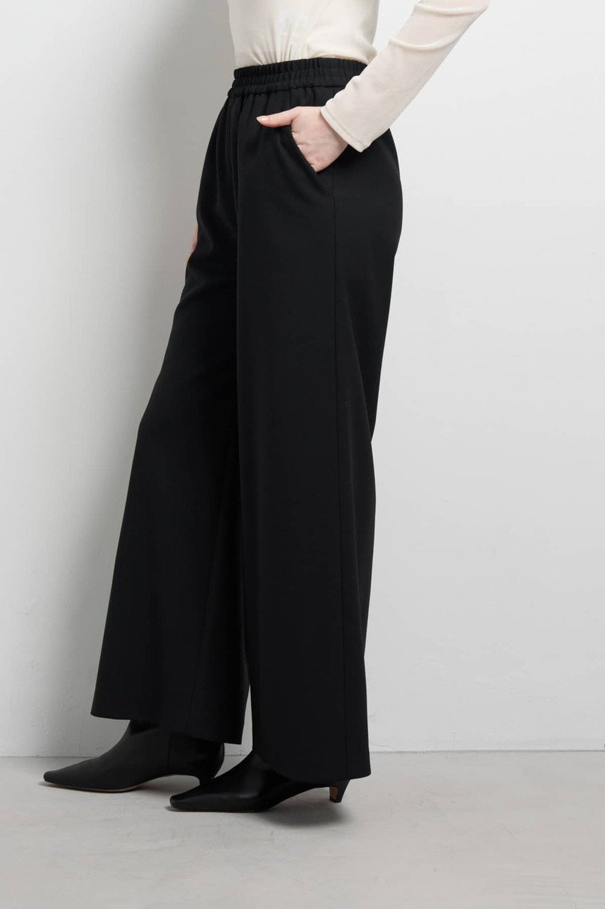 【ランバン オン ブルー/LANVIN en Bleu】のウールツイルゴムワイドパンツ 人気、トレンドファッション・服の通販 founy(ファニー) 　ファッション　Fashion　レディースファッション　Fashion for Women　パンツ　Pants & Trousers　ギャザー　Gathered, Ruffled　ストレート　Straight, Straight Cut　ツイル　Twist, Twisted Detail　ファブリック　Fabric, Textile　フォーマル　Formal, Dressy　ワイド　Wide, Wide Fit　ビジネス 仕事 通勤　Business / Work / Commuting　other-6|ID: prp329100004627516 ipo3291000000035784500