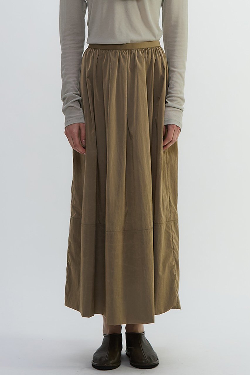 【プレインピープル/PLAIN PEOPLE】のヴィンテージタフタセミフレアスカート インテリア・キッズ・メンズ・レディースファッション・服の通販 founy(ファニー) 　ファッション　Fashion　レディースファッション　Fashion for Women　スカート　Skirts　Aライン・フレアスカート　A-Line & Flared Skirts　ロングスカート　Long Skirts / Maxi & Midi Skirts　2025年　2025　2025-2026秋冬・A/W　Autumn/Winter 2025–26 AW25–26　ギャザー　Gathered, Ruffled　ランダム　Random, Irregular　ロング　Long, Long-Length　A/W・秋冬　Autumn/Winter　ベージュ|ID: prp329100004627524 ipo3291000000033260581