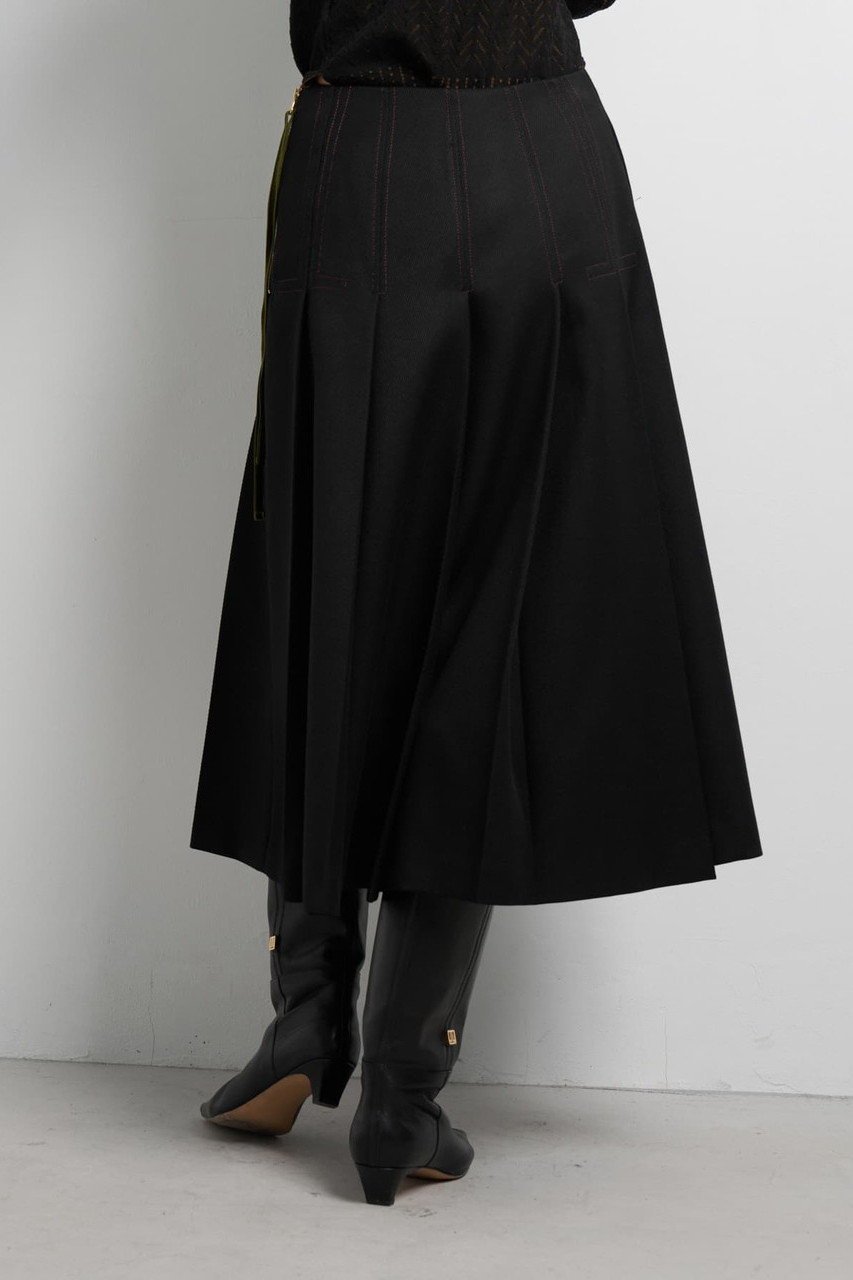 【ランバン オン ブルー/LANVIN en Bleu】のカルゼステッチプリーツスカート 人気、トレンドファッション・服の通販 founy(ファニー) 　ファッション　Fashion　レディースファッション　Fashion for Women　スカート　Skirts　プリーツスカート / 上品フェミニンスタイル　Pleated Skirts　ロングスカート　Long Skirts / Maxi & Midi Skirts　プリーツ　Pleats, Pleated　モダン　Modern, Contemporary　ロング　Long, Long-Length　ワーク　Workwear, Utility Style　新作・新入荷　New Arrivals / New In　other-5|ID: prp329100004627525 ipo3291000000033260593