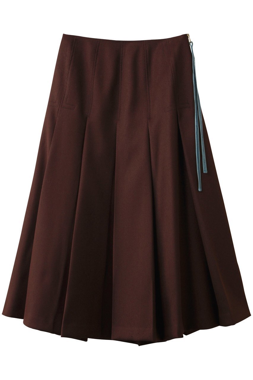 【ランバン オン ブルー/LANVIN en Bleu】のカルゼステッチプリーツスカート インテリア・キッズ・メンズ・レディースファッション・服の通販 founy(ファニー) 　ファッション　Fashion　レディースファッション　Fashion for Women　スカート　Skirts　プリーツスカート / 上品フェミニンスタイル　Pleated Skirts　ロングスカート　Long Skirts / Maxi & Midi Skirts　プリーツ　Pleats, Pleated　モダン　Modern, Contemporary　ロング　Long, Long-Length　ワーク　Workwear, Utility Style　ブラウン|ID: prp329100004627525 ipo3291000000035784505