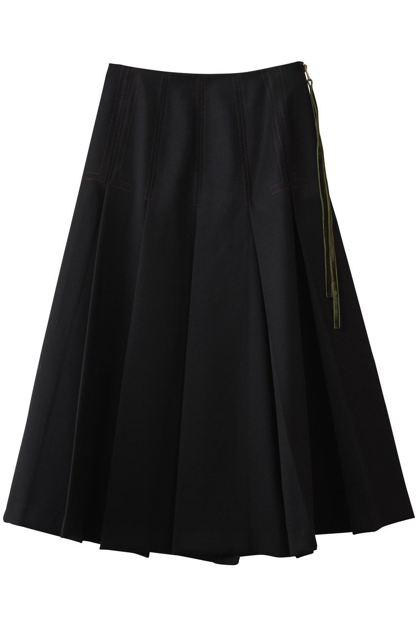 【ランバン オン ブルー/LANVIN en Bleu】のカルゼステッチプリーツスカート インテリア・キッズ・メンズ・レディースファッション・服の通販 founy(ファニー) 　ファッション　Fashion　レディースファッション　Fashion for Women　スカート　Skirts　プリーツスカート / 上品フェミニンスタイル　Pleated Skirts　ロングスカート　Long Skirts / Maxi & Midi Skirts　プリーツ　Pleats, Pleated　モダン　Modern, Contemporary　ロング　Long, Long-Length　ワーク　Workwear, Utility Style　ブラック|ID: prp329100004627525 ipo3291000000035784506