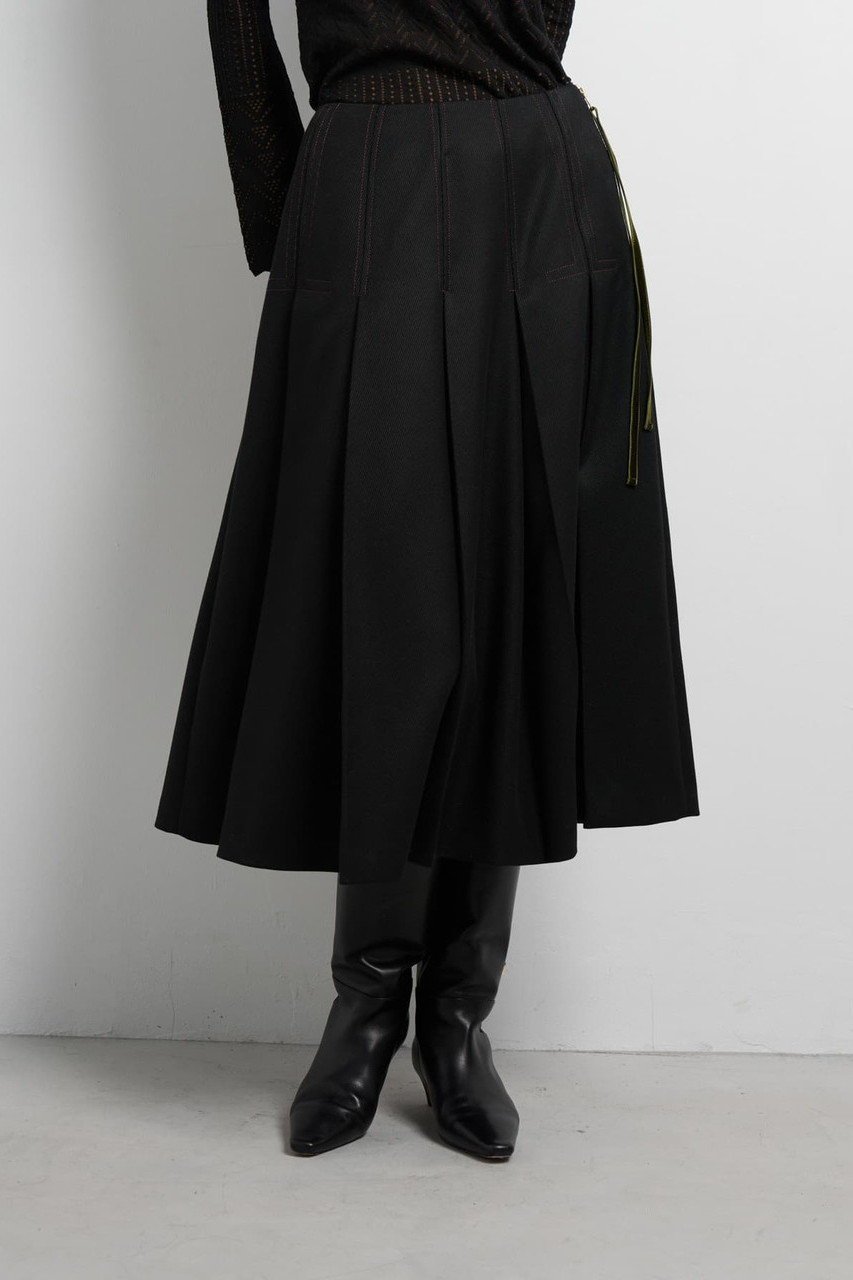 【ランバン オン ブルー/LANVIN en Bleu】のカルゼステッチプリーツスカート 人気、トレンドファッション・服の通販 founy(ファニー) 　ファッション　Fashion　レディースファッション　Fashion for Women　スカート　Skirts　プリーツスカート / 上品フェミニンスタイル　Pleated Skirts　ロングスカート　Long Skirts / Maxi & Midi Skirts　プリーツ　Pleats, Pleated　モダン　Modern, Contemporary　ロング　Long, Long-Length　ワーク　Workwear, Utility Style　other-6|ID: prp329100004627525 ipo3291000000035784511