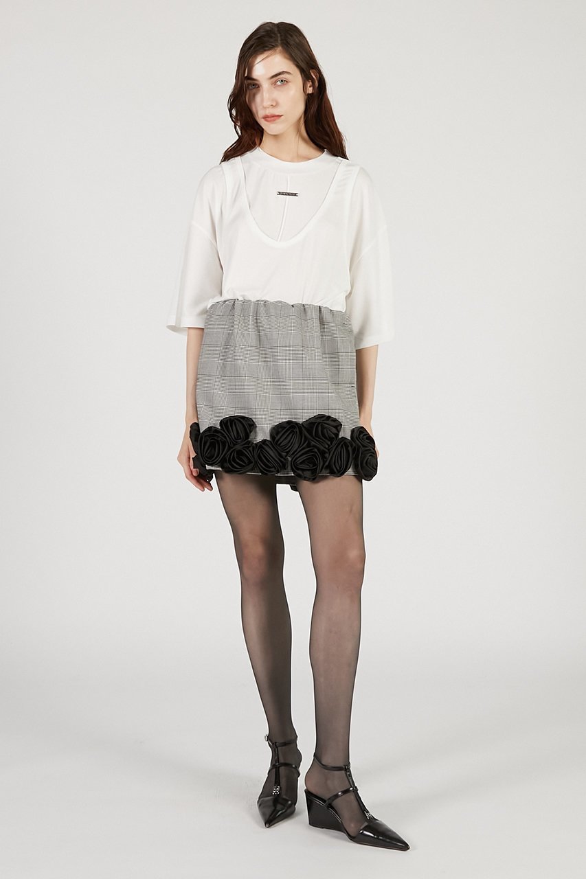 【プランク プロジェクト/PRANK PROJECT】のローズミニスカート / Rose Mini Skirt 人気、トレンドファッション・服の通販 founy(ファニー) 　ファッション　Fashion　レディースファッション　Fashion for Women　スカート　Skirts　ミニスカート　Mini Skirts　おすすめ　Recommended / Our Picks　サテン　Satin, Glossy Fabric　ジャケット　Jacket, Outerwear　スラックス　Slacks, Dress Pants　ダブル　Double, Double-Breasted　チェック　Check, Plaid, Tartan　ボンディング　Bonding, Bonded Fabric　マニッシュ　Mannish, Boyish　ミニスカート　Mini Skirt, Short Skirt　モチーフ　Motif, Design Theme　ラップ　Wrap, Wrap Design　レギンス　Leggings, Stretch Pants　ローズ　Rose, Rose Motif　エレガント 上品　Elegant　今季　This Season, Current Season　other-2|ID: prp329100004627531 ipo3291000000033260646