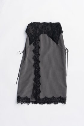 【プランク プロジェクト/PRANK PROJECT】 2WAYレースミディスカート / 2-Way Lace Midi Skirt人気、トレンドファッション・服の通販 founy(ファニー) ファッション Fashion レディースファッション Fashion for Women スカート Skirts インナー Innerwear ストライプ Stripe, Striped Pattern タイトスカート Pencil Skirt, Tight Skirt マニッシュ Mannish, Boyish リボン Ribbon, Bow レース Lace, Lace Fabric |ID:prp329100004627533
