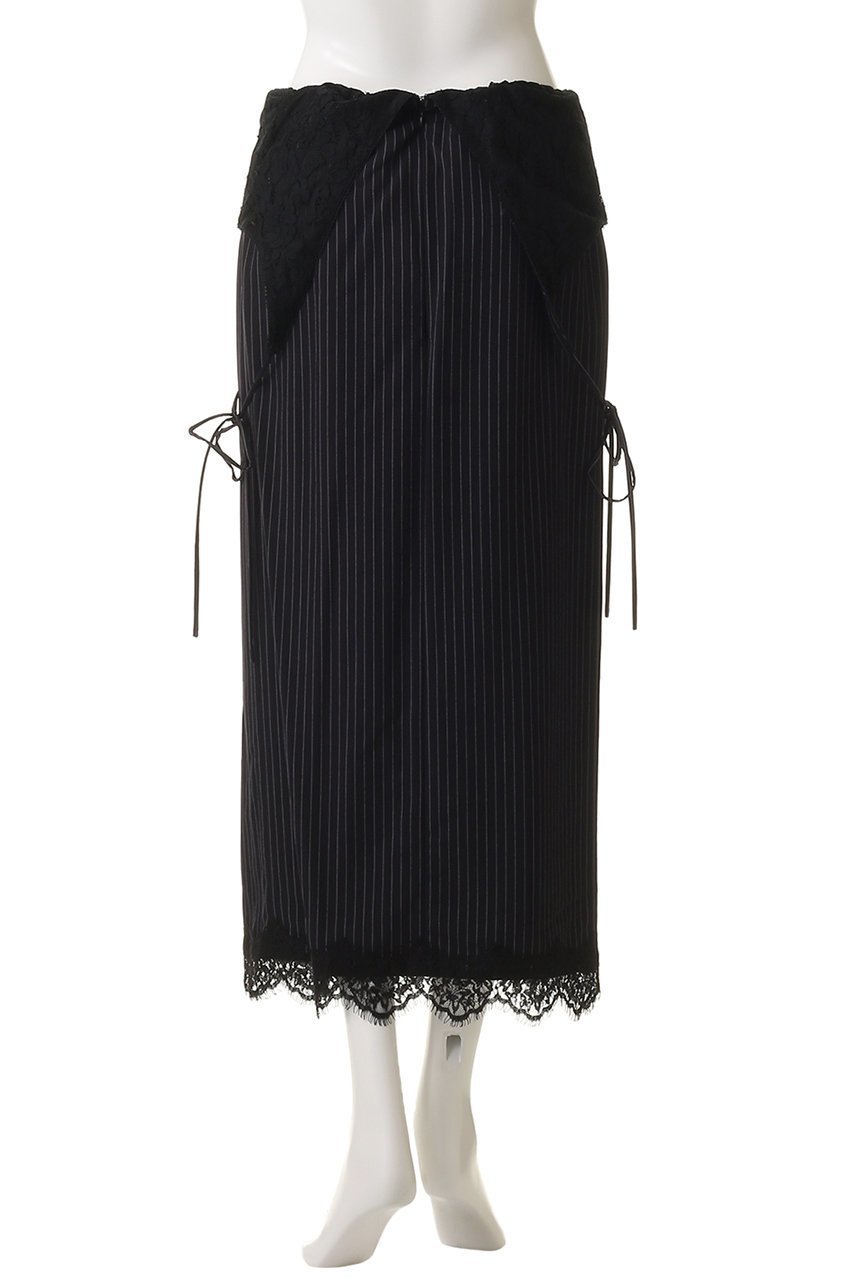 【プランク プロジェクト/PRANK PROJECT】の2WAYレースミディスカート / 2-Way Lace Midi Skirt 人気、トレンドファッション・服の通販 founy(ファニー) 　ファッション　Fashion　レディースファッション　Fashion for Women　スカート　Skirts　インナー　Innerwear　ストライプ　Stripe, Striped Pattern　タイトスカート　Pencil Skirt, Tight Skirt　マニッシュ　Mannish, Boyish　リボン　Ribbon, Bow　レース　Lace, Lace Fabric　other-6|ID: prp329100004627533 ipo3291000000033768875