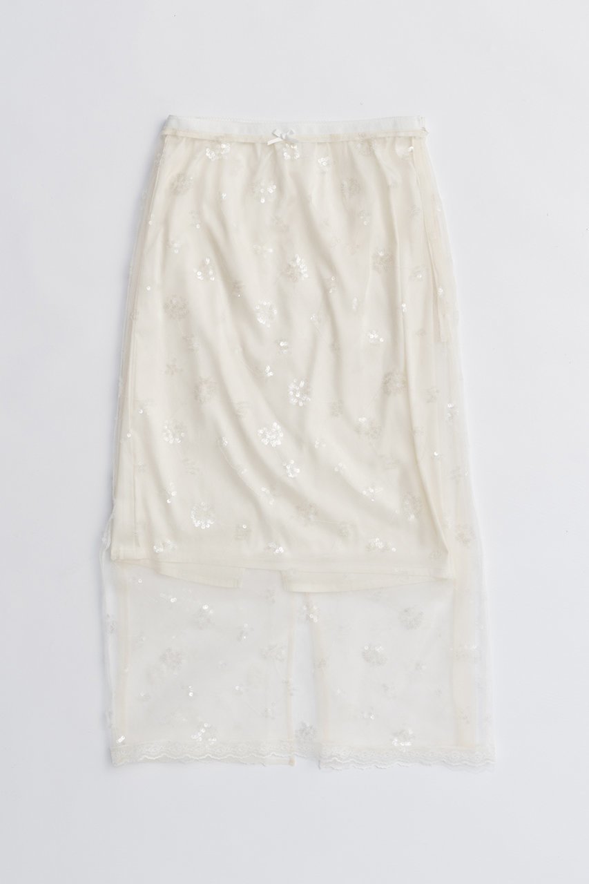 【プランク プロジェクト/PRANK PROJECT】のベールレースレイヤードスカート / Bow Lace Layered Skirt インテリア・キッズ・メンズ・レディースファッション・服の通販 founy(ファニー) 　ファッション　Fashion　レディースファッション　Fashion for Women　スカート　Skirts　ロングスカート　Long Skirts / Maxi & Midi Skirts　おすすめ　Recommended / Our Picks　クラシカル　Classical, Vintage-Inspired　ペチコート　Petticoat, Underskirt　レギンス　Leggings, Stretch Pants　レース　Lace, Lace Fabric　ロング　Long, Long-Length　新作・新入荷　New Arrivals / New In　WHT(ホワイト)|ID: prp329100004627534 ipo3291000000033260673