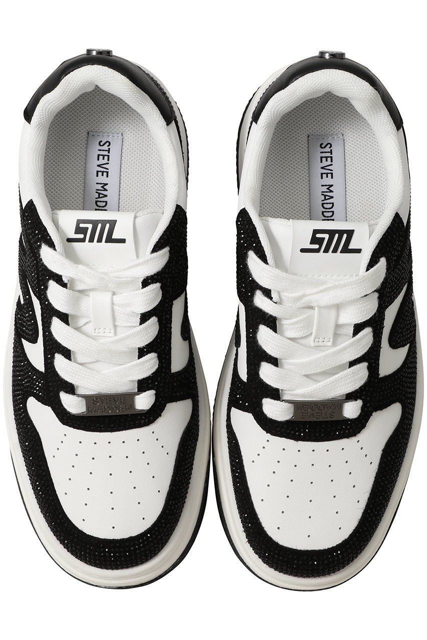 【スティーブマデン/STEVE MADDEN】のDYNAMO-R ラインストーン厚底スニーカー 人気、トレンドファッション・服の通販 founy(ファニー) 　ファッション　Fashion　レディースファッション　Fashion for Women　クール　Cool, Chic　シルバー　Silver, Metallic Silver　ストーン　Stone, Gem-Like　スニーカー　Sneakers, Trainers　モノトーン　Monotone, Black and White　厚底　Platform Shoes　other-2|ID: prp329100004628577 ipo3291000000035965303