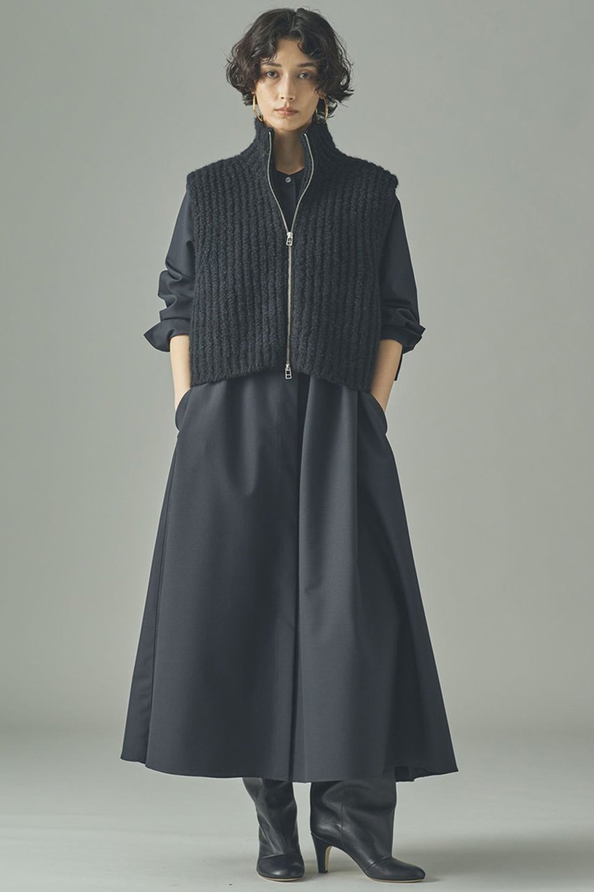 【カレンソロジー/Curensology】のウールバンドカラーワンピース 人気、トレンドファッション・服の通販 founy(ファニー) 　ファッション　Fashion　レディースファッション　Fashion for Women　ワンピース　Dresses　チュニック　Tunic Tops & Dresses　2025年　2025　2025-2026秋冬・A/W　Autumn/Winter 2025–26 AW25–26　おすすめ　Recommended / Our Picks　インナー　Innerwear　チュニック　Tunic, Long Top　フロント　Front, Front Design　ロング　Long, Long-Length　日本製　Made In Japan　A/W・秋冬　Autumn/Winter　other-4|ID: prp329100004628581 ipo3291000000033274749