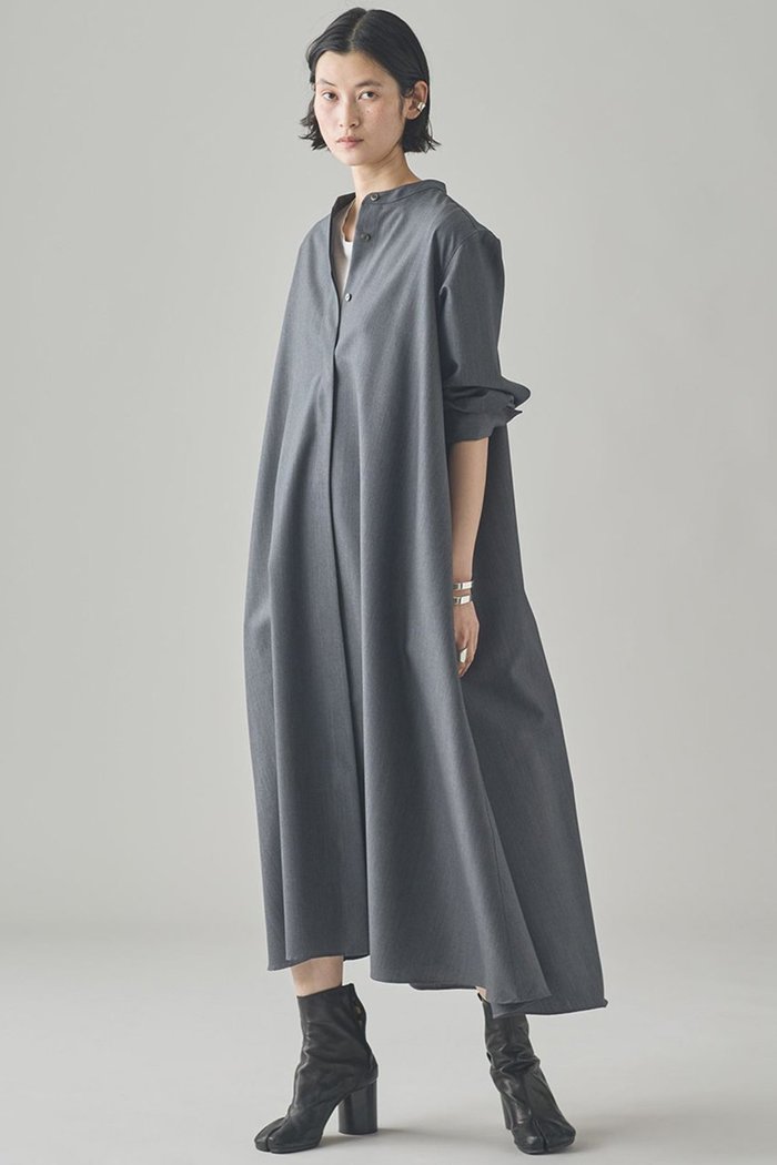 【カレンソロジー/Curensology】のウールバンドカラーワンピース インテリア・キッズ・メンズ・レディースファッション・服の通販 founy(ファニー) https://founy.com/ ファッション Fashion レディースファッション Fashion for Women ワンピース Dresses チュニック Tunic Tops & Dresses おすすめ Recommended / Our Picks インナー Innerwear チュニック Tunic, Long Top フロント Front, Front Design ロング Long, Long-Length 日本製 Made In Japan |ID: prp329100004628581 ipo3291000000036225875