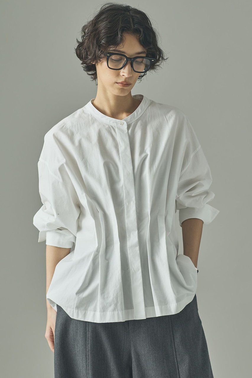 【カレンソロジー/Curensology】のタックペプラムブラウス 人気、トレンドファッション・服の通販 founy(ファニー) 　ファッション　Fashion　レディースファッション　Fashion for Women　トップス・カットソー　Cut & Sew Tops　シャツ・ブラウス・オフィスカジュアル　Elegant Blouses & Button-Ups　おすすめ　Recommended / Our Picks　シェイプ　Shape, Slim Fit　スリーブ　Sleeve, Long Sleeve / Short Sleeve　タイトスカート　Pencil Skirt, Tight Skirt　ペプラム　Peplum, Flared Hem　リアル　Real, Realistic　リネン　Linen, Linen Fabric　ロング　Long, Long-Length　日本製　Made In Japan　other-3|ID: prp329100004628583 ipo3291000000035542344