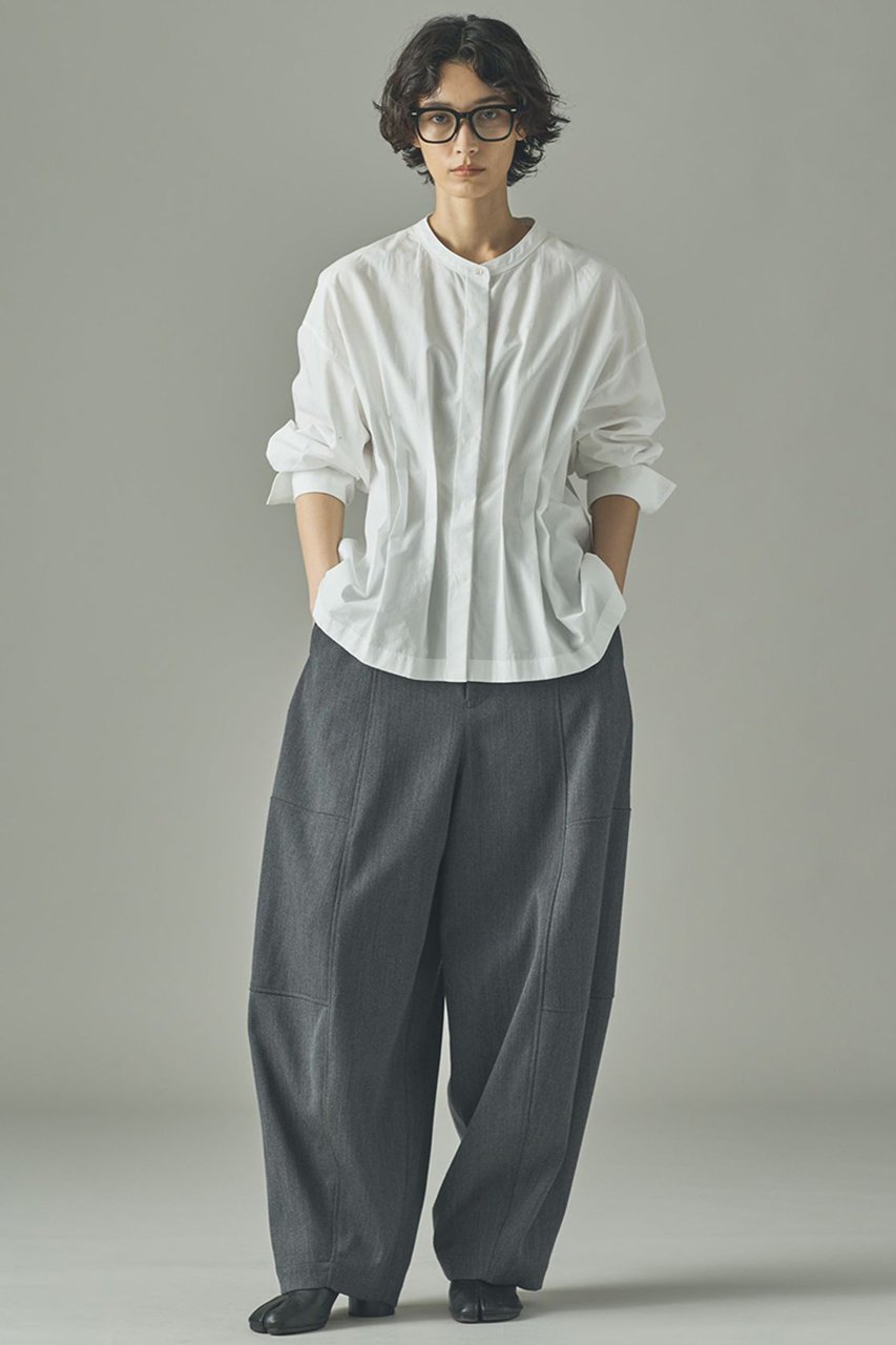 【カレンソロジー/Curensology】のタックペプラムブラウス 人気、トレンドファッション・服の通販 founy(ファニー) 　ファッション　Fashion　レディースファッション　Fashion for Women　トップス・カットソー　Cut & Sew Tops　シャツ・ブラウス・オフィスカジュアル　Elegant Blouses & Button-Ups　おすすめ　Recommended / Our Picks　シェイプ　Shape, Slim Fit　スリーブ　Sleeve, Long Sleeve / Short Sleeve　タイトスカート　Pencil Skirt, Tight Skirt　ペプラム　Peplum, Flared Hem　リアル　Real, Realistic　リネン　Linen, Linen Fabric　ロング　Long, Long-Length　日本製　Made In Japan　other-5|ID: prp329100004628583 ipo3291000000035542346