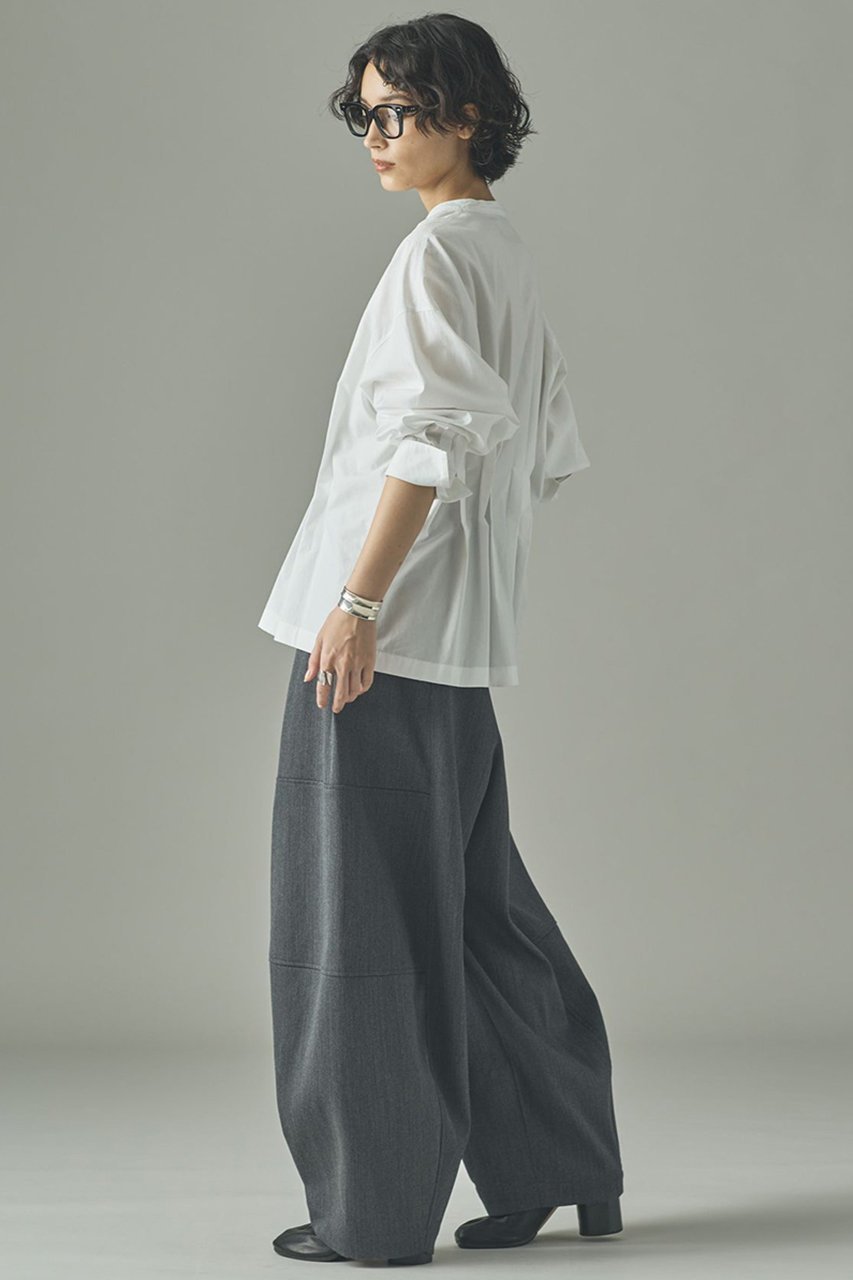 【カレンソロジー/Curensology】のタックペプラムブラウス 人気、トレンドファッション・服の通販 founy(ファニー) 　ファッション　Fashion　レディースファッション　Fashion for Women　トップス・カットソー　Cut & Sew Tops　シャツ・ブラウス・オフィスカジュアル　Elegant Blouses & Button-Ups　おすすめ　Recommended / Our Picks　シェイプ　Shape, Slim Fit　スリーブ　Sleeve, Long Sleeve / Short Sleeve　タイトスカート　Pencil Skirt, Tight Skirt　ペプラム　Peplum, Flared Hem　リアル　Real, Realistic　リネン　Linen, Linen Fabric　ロング　Long, Long-Length　日本製　Made In Japan　other-6|ID: prp329100004628583 ipo3291000000035542347