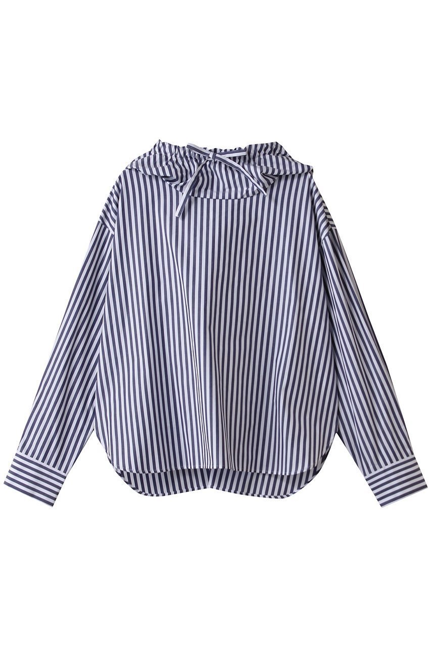 【ミズイロ インド/mizuiro ind】のstripe hooded shirt シャツ 人気、トレンドファッション・服の通販 founy(ファニー) 　ファッション　Fashion　レディースファッション　Fashion for Women　トップス・カットソー　Cut & Sew Tops　シャツ・ブラウス・オフィスカジュアル　Elegant Blouses & Button-Ups　2025年　2025　2025-2026秋冬・A/W　Autumn/Winter 2025–26 AW25–26　シンプル　Simple, Minimal　ストライプ　Stripe, Striped Pattern　スラックス　Slacks, Dress Pants　スリット　Slit, Slit Detail　スリーブ　Sleeve, Long Sleeve / Short Sleeve　デニム　Denim, Jeans Material　ロング　Long, Long-Length　A/W・秋冬　Autumn/Winter　 other-1|ID: prp329100004628584 ipo3291000000033274772