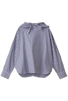 【ミズイロ インド/mizuiro ind】のstripe hooded shirt シャツ 人気、トレンドファッション・服の通販 founy(ファニー) ファッション Fashion レディースファッション Fashion for Women トップス・カットソー Cut & Sew Tops シャツ・ブラウス・オフィスカジュアル Elegant Blouses & Button-Ups 2025年 2025 2025-2026秋冬・A/W Autumn/Winter 2025–26 AW25–26 シンプル Simple, Minimal ストライプ Stripe, Striped Pattern スラックス Slacks, Dress Pants スリット Slit, Slit Detail スリーブ Sleeve, Long Sleeve / Short Sleeve デニム Denim, Jeans Material ロング Long, Long-Length A/W・秋冬 Autumn/Winter thumbnail navy|ID: prp329100004628584 ipo3291000000033274773