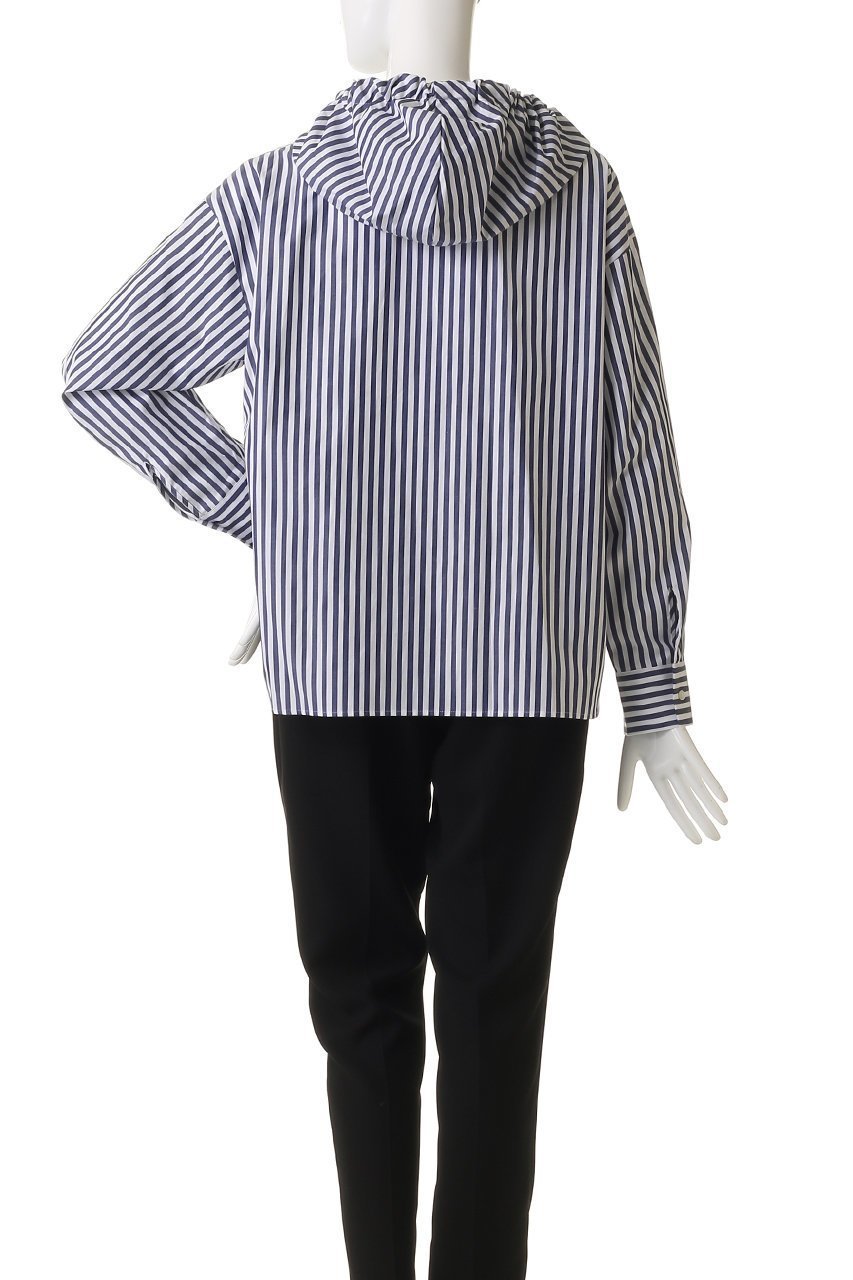 【ミズイロ インド/mizuiro ind】のストライプフードシャツ 人気、トレンドファッション・服の通販 founy(ファニー) 　ファッション　Fashion　レディースファッション　Fashion for Women　トップス・カットソー　Cut & Sew Tops　シャツ・ブラウス・オフィスカジュアル　Elegant Blouses & Button-Ups　シンプル　Simple, Minimal　ストライプ　Stripe, Striped Pattern　スラックス　Slacks, Dress Pants　スリット　Slit, Slit Detail　スリーブ　Sleeve, Long Sleeve / Short Sleeve　デニム　Denim, Jeans Material　ロング　Long, Long-Length　other-4|ID: prp329100004628584 ipo3291000000035688027