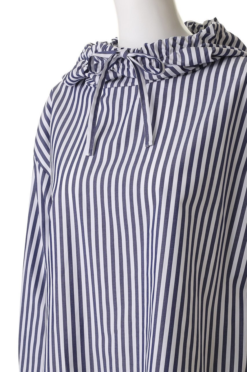 【ミズイロ インド/mizuiro ind】のストライプフードシャツ 人気、トレンドファッション・服の通販 founy(ファニー) 　ファッション　Fashion　レディースファッション　Fashion for Women　トップス・カットソー　Cut & Sew Tops　シャツ・ブラウス・オフィスカジュアル　Elegant Blouses & Button-Ups　シンプル　Simple, Minimal　ストライプ　Stripe, Striped Pattern　スラックス　Slacks, Dress Pants　スリット　Slit, Slit Detail　スリーブ　Sleeve, Long Sleeve / Short Sleeve　デニム　Denim, Jeans Material　ロング　Long, Long-Length　other-5|ID: prp329100004628584 ipo3291000000035688028