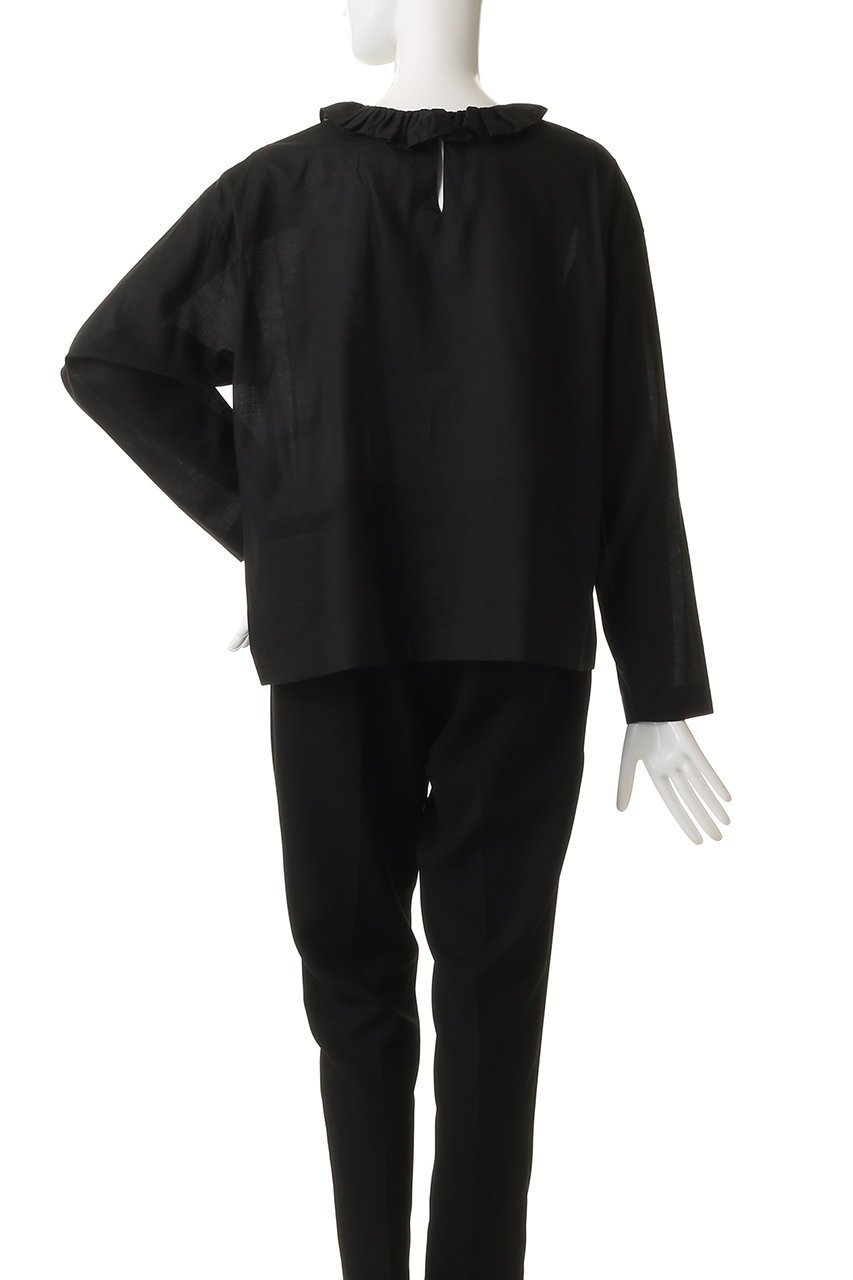 【ミズイロ インド/mizuiro ind】のフリルカラープルオーバーシャツ 人気、トレンドファッション・服の通販 founy(ファニー) 　ファッション　Fashion　レディースファッション　Fashion for Women　トップス・カットソー　Cut & Sew Tops　シャツ・ブラウス・オフィスカジュアル　Elegant Blouses & Button-Ups　カジュアルプルオーバー・ニットトップス　Pullovers & Knit Tops / Casual Pullovers　おすすめ　Recommended / Our Picks　スリーブ　Sleeve, Long Sleeve / Short Sleeve　バランス　Balance, Style Balance　フェミニン　Feminine, Girly　フリル　Frill, Ruffle　フレア　Flare, Flared　ロング　Long, Long-Length　ワイド　Wide, Wide Fit　other-4|ID: prp329100004628586 ipo3291000000035688034