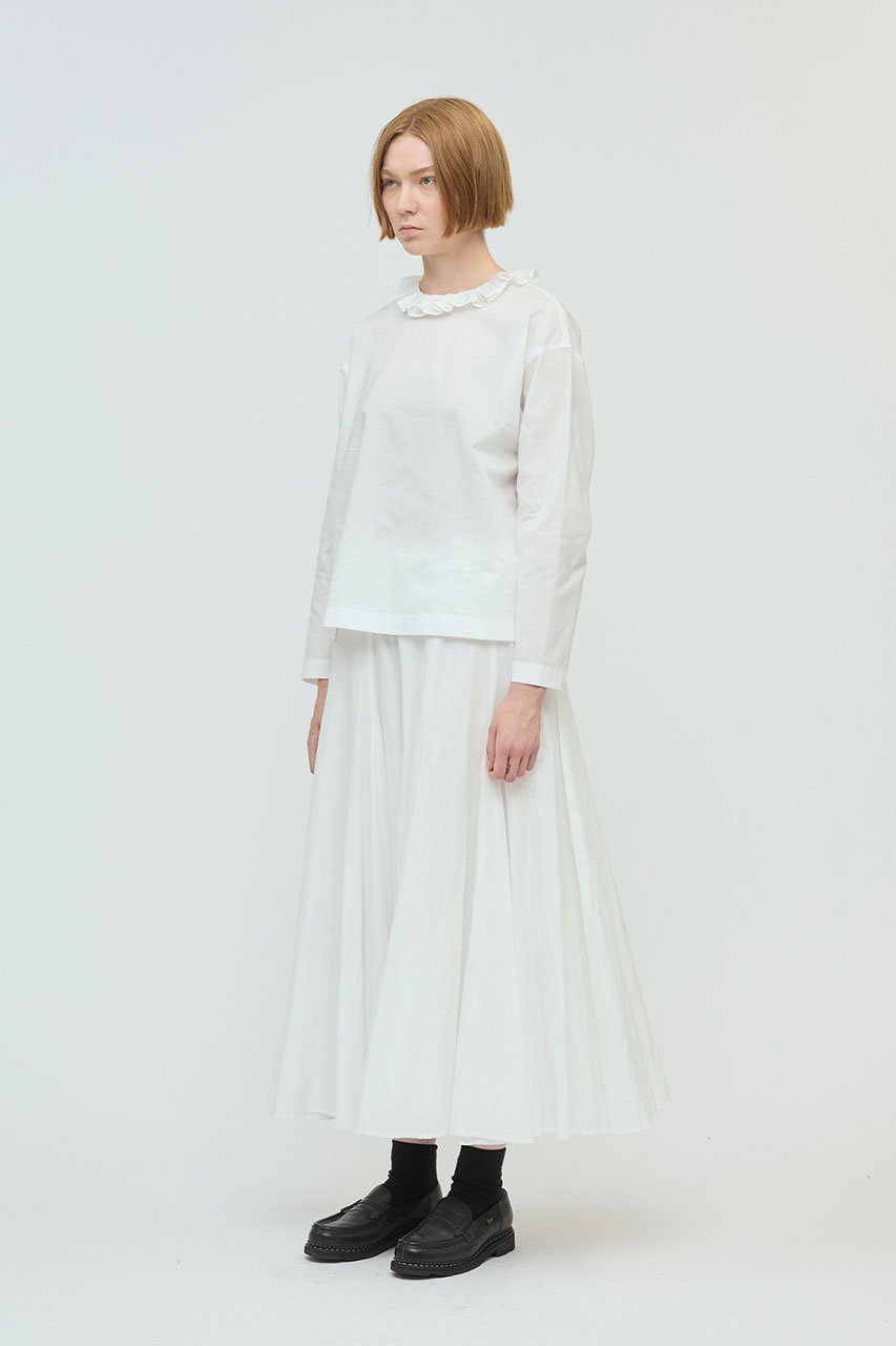 【ミズイロ インド/mizuiro ind】のフリルカラープルオーバーシャツ 人気、トレンドファッション・服の通販 founy(ファニー) 　ファッション　Fashion　レディースファッション　Fashion for Women　トップス・カットソー　Cut & Sew Tops　シャツ・ブラウス・オフィスカジュアル　Elegant Blouses & Button-Ups　カジュアルプルオーバー・ニットトップス　Pullovers & Knit Tops / Casual Pullovers　おすすめ　Recommended / Our Picks　スリーブ　Sleeve, Long Sleeve / Short Sleeve　バランス　Balance, Style Balance　フェミニン　Feminine, Girly　フリル　Frill, Ruffle　フレア　Flare, Flared　ロング　Long, Long-Length　ワイド　Wide, Wide Fit　other-7|ID: prp329100004628586 ipo3291000000035688037