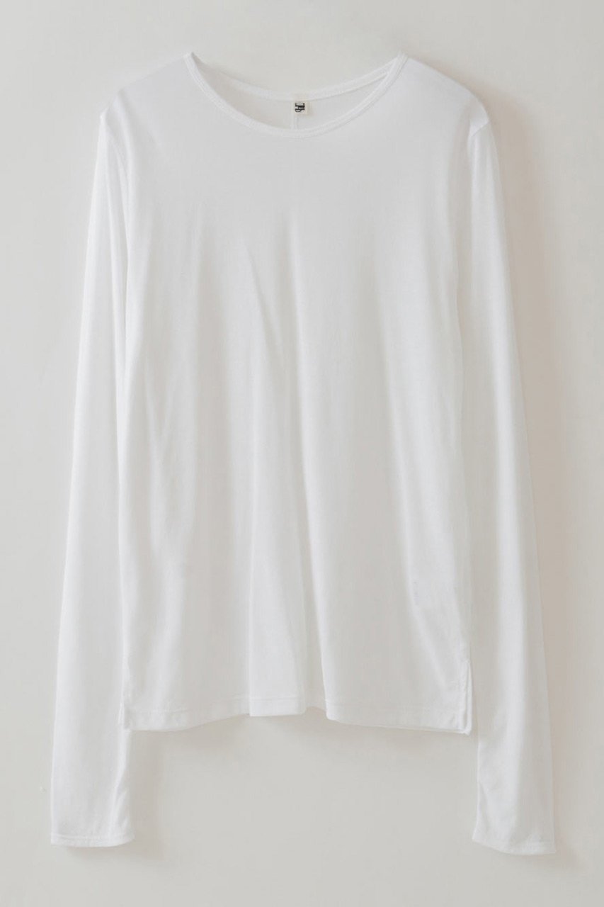 【ハー/HER.】の【8/7 12:00販売開始】シアーカットソー 人気、トレンドファッション・服の通販 founy(ファニー) 　ファッション　Fashion　レディースファッション　Fashion for Women　トップス・カットソー　Cut & Sew Tops　シャツ・ブラウス・オフィスカジュアル　Elegant Blouses & Button-Ups　ロングTシャツ・Tシャツ　Longline T-Shirts & Tees　カットソー・ベーシックTシャツ　Cut-and-Sewn Tops / Stretch Tees & Basics　2025年　2025　2025-2026秋冬・A/W　Autumn/Winter 2025–26 AW25–26　カットソー　Cut and Sewn Top　シアー　Sheer, See-Through　スリーブ　Sleeve, Long Sleeve / Short Sleeve　ロング　Long, Long-Length　A/W・秋冬　Autumn/Winter　 other-1|ID: prp329100004629328 ipo3291000000033285261