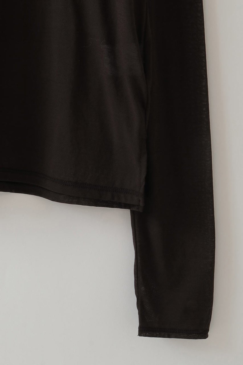 【ハー/HER.】の【8/7 12:00販売開始】シアーカットソー 人気、トレンドファッション・服の通販 founy(ファニー) 　ファッション　Fashion　レディースファッション　Fashion for Women　トップス・カットソー　Cut & Sew Tops　シャツ・ブラウス・オフィスカジュアル　Elegant Blouses & Button-Ups　ロングTシャツ・Tシャツ　Longline T-Shirts & Tees　カットソー・ベーシックTシャツ　Cut-and-Sewn Tops / Stretch Tees & Basics　2025年　2025　2025-2026秋冬・A/W　Autumn/Winter 2025–26 AW25–26　カットソー　Cut and Sewn Top　シアー　Sheer, See-Through　スリーブ　Sleeve, Long Sleeve / Short Sleeve　ロング　Long, Long-Length　A/W・秋冬　Autumn/Winter　other-2|ID: prp329100004629328 ipo3291000000033285264