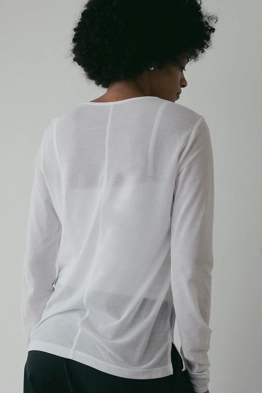 【ハー/HER.】のシアーカットソー 人気、トレンドファッション・服の通販 founy(ファニー) 　ファッション　Fashion　レディースファッション　Fashion for Women　トップス・カットソー　Cut & Sew Tops　シャツ・ブラウス・オフィスカジュアル　Elegant Blouses & Button-Ups　ロングTシャツ・Tシャツ　Longline T-Shirts & Tees　カットソー・ベーシックTシャツ　Cut-and-Sewn Tops / Stretch Tees & Basics　カットソー　Cut and Sewn Top　シアー　Sheer, See-Through　スリーブ　Sleeve, Long Sleeve / Short Sleeve　ロング　Long, Long-Length　other-6|ID: prp329100004629328 ipo3291000000036027654