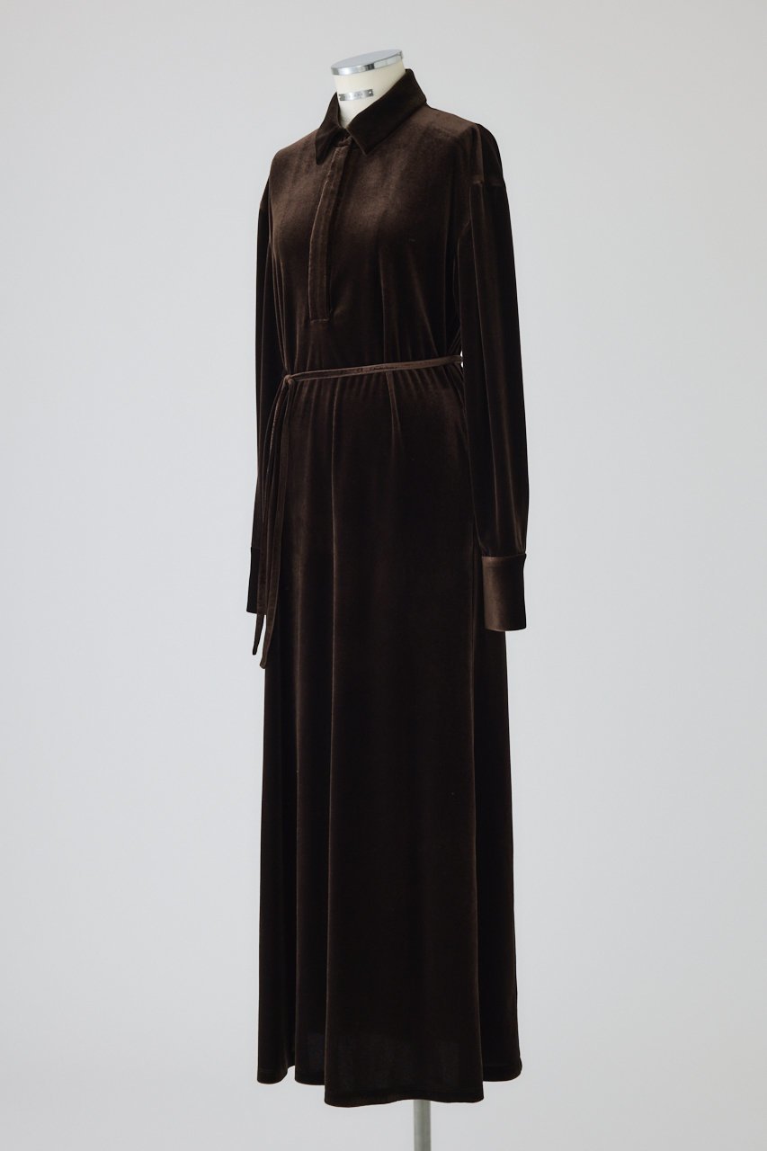【リムアーク/RIM.ARK】のVelour shirt dress/シャツドレス 人気、トレンドファッション・服の通販 founy(ファニー) 　ファッション　Fashion　レディースファッション　Fashion for Women　ワンピース　Dresses　フォーマル・パーティードレス・結婚式用ドレス　Elegant & Casual Dresses　チュニック　Tunic Tops & Dresses　ストレッチ　Stretch, Stretchy Fabric　チュニック　Tunic, Long Top　ドレス　Dress, One-Piece　ドレープ　Drape, Draping Fabric　ベロア　Velour, Soft Velvet　ロング　Long, Long-Length　エレガント 上品　Elegant　新作・新入荷　New Arrivals / New In　other-2|ID: prp329100004629330 ipo3291000000033285284