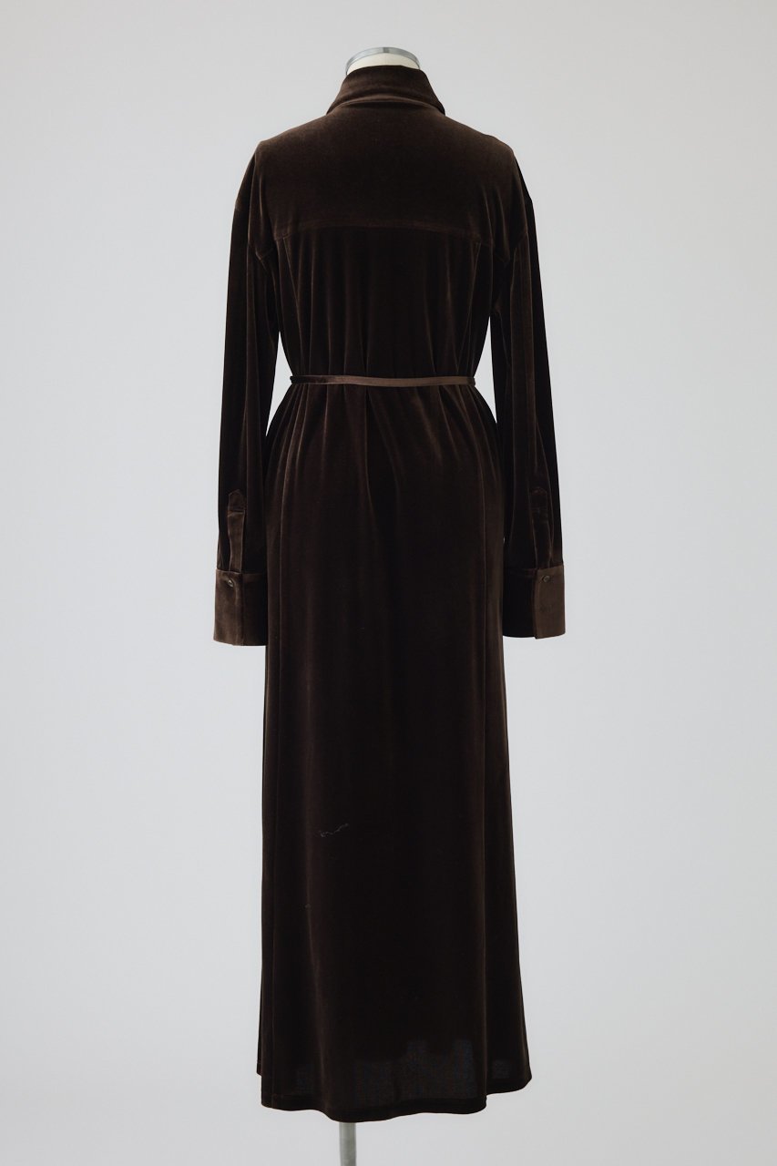 【リムアーク/RIM.ARK】のVelour shirt dress/シャツドレス 人気、トレンドファッション・服の通販 founy(ファニー) 　ファッション　Fashion　レディースファッション　Fashion for Women　ワンピース　Dresses　フォーマル・パーティードレス・結婚式用ドレス　Elegant & Casual Dresses　チュニック　Tunic Tops & Dresses　ストレッチ　Stretch, Stretchy Fabric　チュニック　Tunic, Long Top　ドレス　Dress, One-Piece　ドレープ　Drape, Draping Fabric　ベロア　Velour, Soft Velvet　ロング　Long, Long-Length　エレガント 上品　Elegant　新作・新入荷　New Arrivals / New In　other-4|ID: prp329100004629330 ipo3291000000033285286
