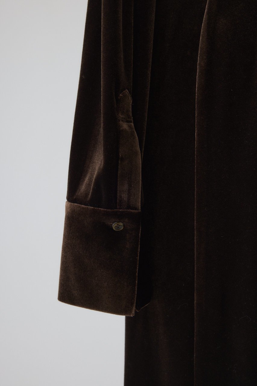 【リムアーク/RIM.ARK】のVelour shirt dress/シャツドレス 人気、トレンドファッション・服の通販 founy(ファニー) 　ファッション　Fashion　レディースファッション　Fashion for Women　ワンピース　Dresses　フォーマル・パーティードレス・結婚式用ドレス　Elegant & Casual Dresses　チュニック　Tunic Tops & Dresses　ストレッチ　Stretch, Stretchy Fabric　チュニック　Tunic, Long Top　ドレス　Dress, One-Piece　ドレープ　Drape, Draping Fabric　ベロア　Velour, Soft Velvet　ロング　Long, Long-Length　エレガント 上品　Elegant　新作・新入荷　New Arrivals / New In　other-8|ID: prp329100004629330 ipo3291000000033285290