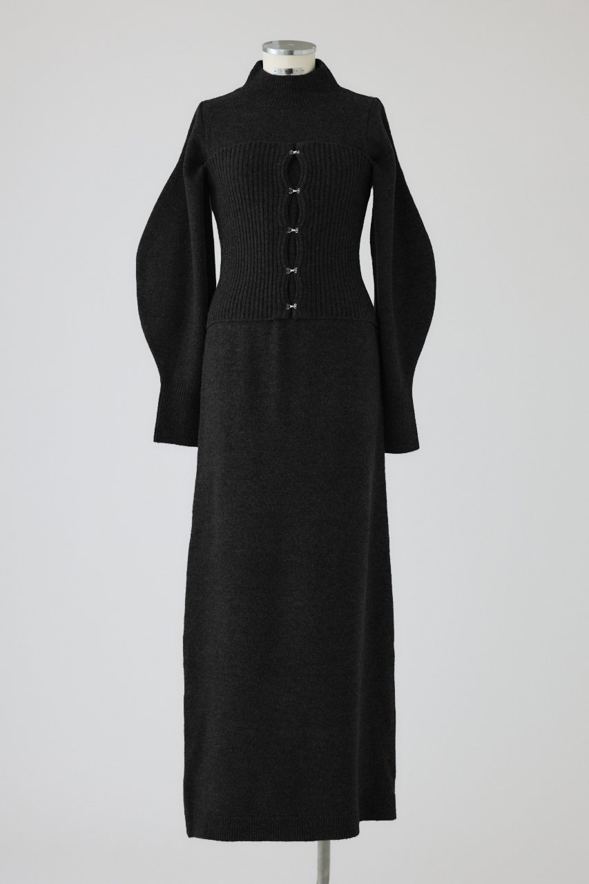 【リムアーク/RIM.ARK】のSetting knit dress/ニットドレス 人気、トレンドファッション・服の通販 founy(ファニー) 　ファッション　Fashion　レディースファッション　Fashion for Women　ワンピース　Dresses　フォーマル・パーティードレス・結婚式用ドレス　Elegant & Casual Dresses　チュニック　Tunic Tops & Dresses　チュニック　Tunic, Long Top　ドレス　Dress, One-Piece　ビスチェ　Bustier, Corset Top　フィット　Fit, Slim Fit　ロング　Long, Long-Length　冬　Winter / This Winter　新作・新入荷　New Arrivals / New In　 other-1|ID: prp329100004629331 ipo3291000000033285291