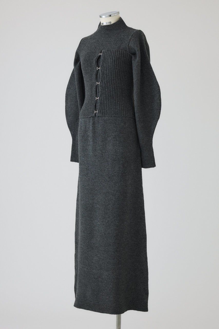 【リムアーク/RIM.ARK】のSetting knit dress/ニットドレス 人気、トレンドファッション・服の通販 founy(ファニー) 　ファッション　Fashion　レディースファッション　Fashion for Women　ワンピース　Dresses　フォーマル・パーティードレス・結婚式用ドレス　Elegant & Casual Dresses　チュニック　Tunic Tops & Dresses　チュニック　Tunic, Long Top　ドレス　Dress, One-Piece　ビスチェ　Bustier, Corset Top　フィット　Fit, Slim Fit　ロング　Long, Long-Length　冬　Winter / This Winter　新作・新入荷　New Arrivals / New In　other-2|ID: prp329100004629331 ipo3291000000033285294