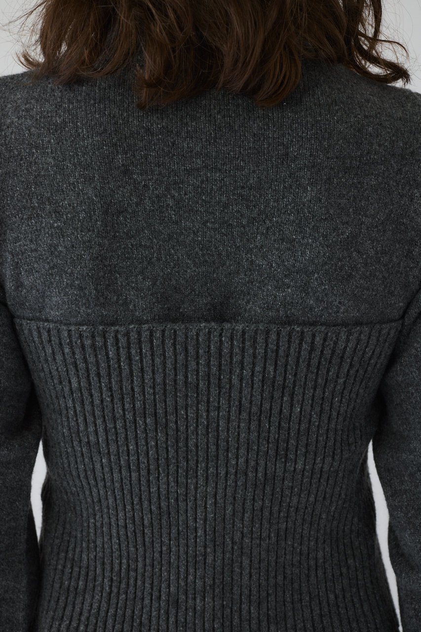 【リムアーク/RIM.ARK】のSetting knit dress/ニットドレス 人気、トレンドファッション・服の通販 founy(ファニー) 　ファッション　Fashion　レディースファッション　Fashion for Women　ワンピース　Dresses　フォーマル・パーティードレス・結婚式用ドレス　Elegant & Casual Dresses　チュニック　Tunic Tops & Dresses　ショート　Short, Short Length　シンプル　Simple, Minimal　チュニック　Tunic, Long Top　ドレス　Dress, One-Piece　ビスチェ　Bustier, Corset Top　フィット　Fit, Slim Fit　ロング　Long, Long-Length　冬　Winter / This Winter　新作・新入荷　New Arrivals / New In　other-7|ID: prp329100004629331 ipo3291000000034229867