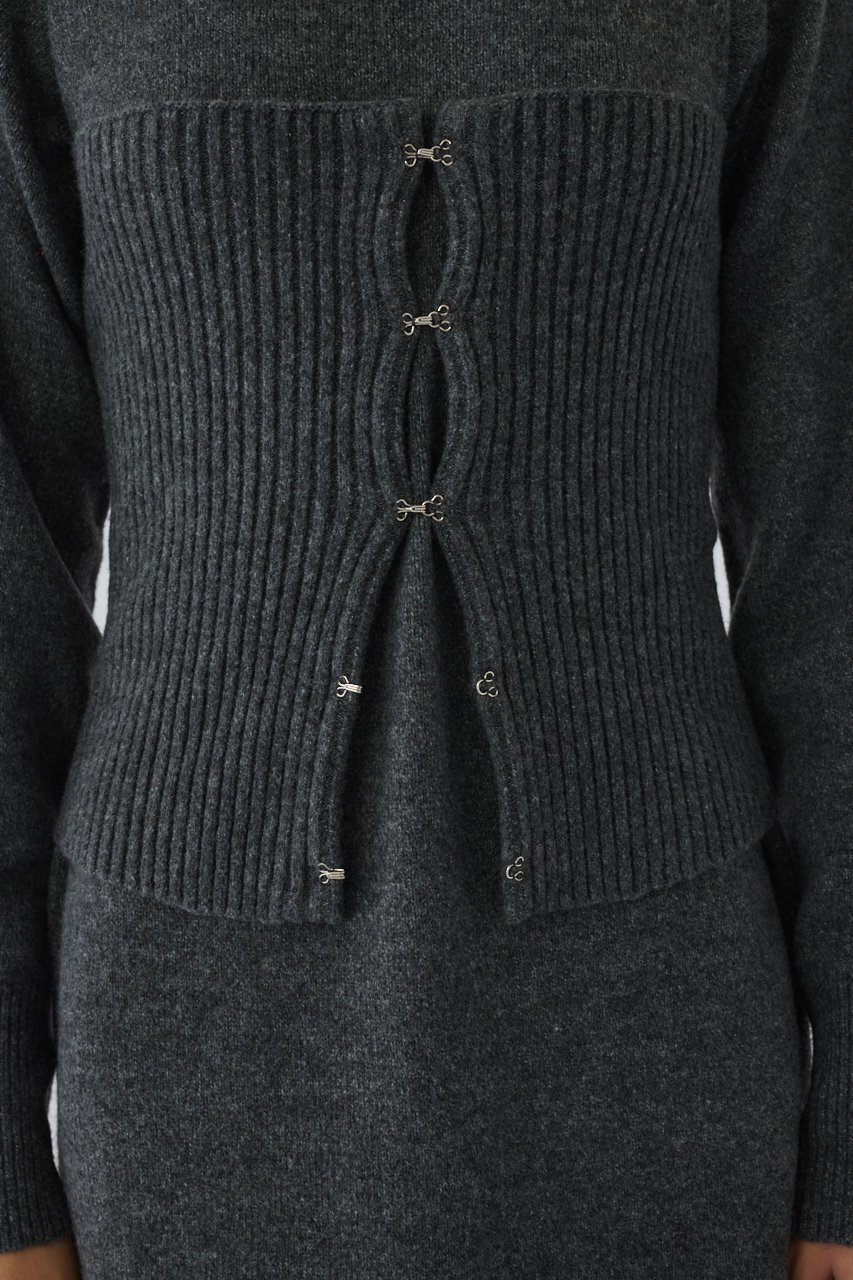 【リムアーク/RIM.ARK】のSetting knit dress/ニットドレス 人気、トレンドファッション・服の通販 founy(ファニー) 　ファッション　Fashion　レディースファッション　Fashion for Women　ワンピース　Dresses　フォーマル・パーティードレス・結婚式用ドレス　Elegant & Casual Dresses　チュニック　Tunic Tops & Dresses　ショート　Short, Short Length　シンプル　Simple, Minimal　チュニック　Tunic, Long Top　ドレス　Dress, One-Piece　ビスチェ　Bustier, Corset Top　フィット　Fit, Slim Fit　ロング　Long, Long-Length　冬　Winter / This Winter　新作・新入荷　New Arrivals / New In　other-8|ID: prp329100004629331 ipo3291000000034229868