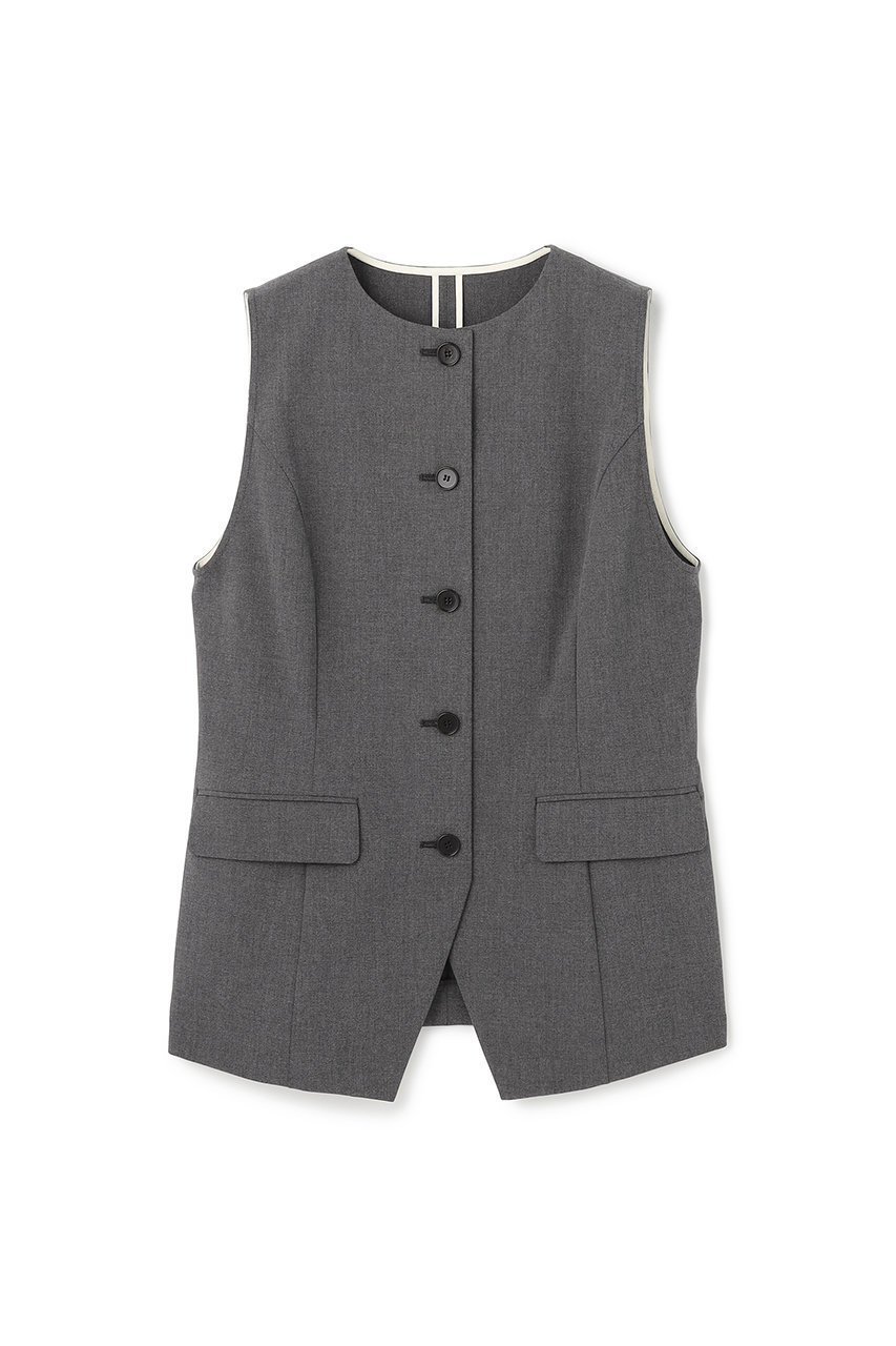 【アンクレイヴ/uncrave】のTRツイル ジレブラウス 人気、トレンドファッション・服の通販 founy(ファニー) 　ファッション　Fashion　レディースファッション　Fashion for Women　アウター　Coat / Outerwear Collection　トップス・カットソー　Cut & Sew Tops　キャミソール&ノースリーブ　Camisoles & Sleeveless Tops　シャツ・ブラウス・オフィスカジュアル　Elegant Blouses & Button-Ups　ベスト&ジレ / 重ね着スタイル　Vests & Gilets　ジャケット　Jacket, Outerwear　ツイル　Twist, Twisted Detail　ノースリーブ　Sleeveless, No-Sleeve　パイピング　Piping, Trim Design　フロント　Front, Front Design　 other-1|ID: prp329100004629332 ipo3291000000033285299