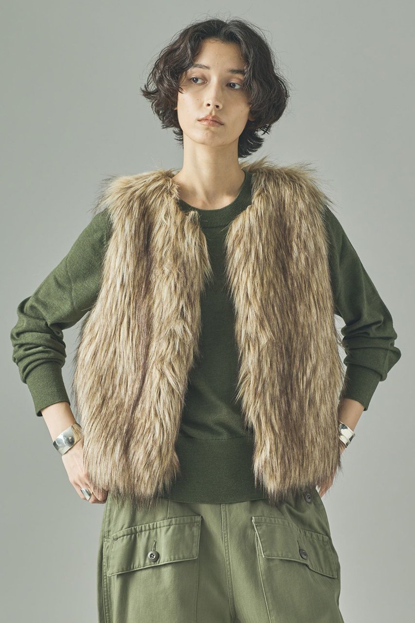 【カレンソロジー/Curensology】のシャギーファーベスト 人気、トレンドファッション・服の通販 founy(ファニー) 　ファッション　Fashion　レディースファッション　Fashion for Women　アウター　Coat / Outerwear Collection　レディースジャケット・軽アウター　Jackets　2025年　2025　2025-2026秋冬・A/W　Autumn/Winter 2025–26 AW25–26　アクセサリー　Fashion Accessories　ショート　Short, Short Length　ジャケット　Jacket, Outerwear　フェイクファー　Faux Fur, Imitation Fur　フォックス　Fox, Fox Fur　プリント　Print, Printed Pattern　ベスト　Vest, Waistcoat　リアル　Real, Realistic　A/W・秋冬　Autumn/Winter　 other-1|ID: prp329100004629336 ipo3291000000033285331