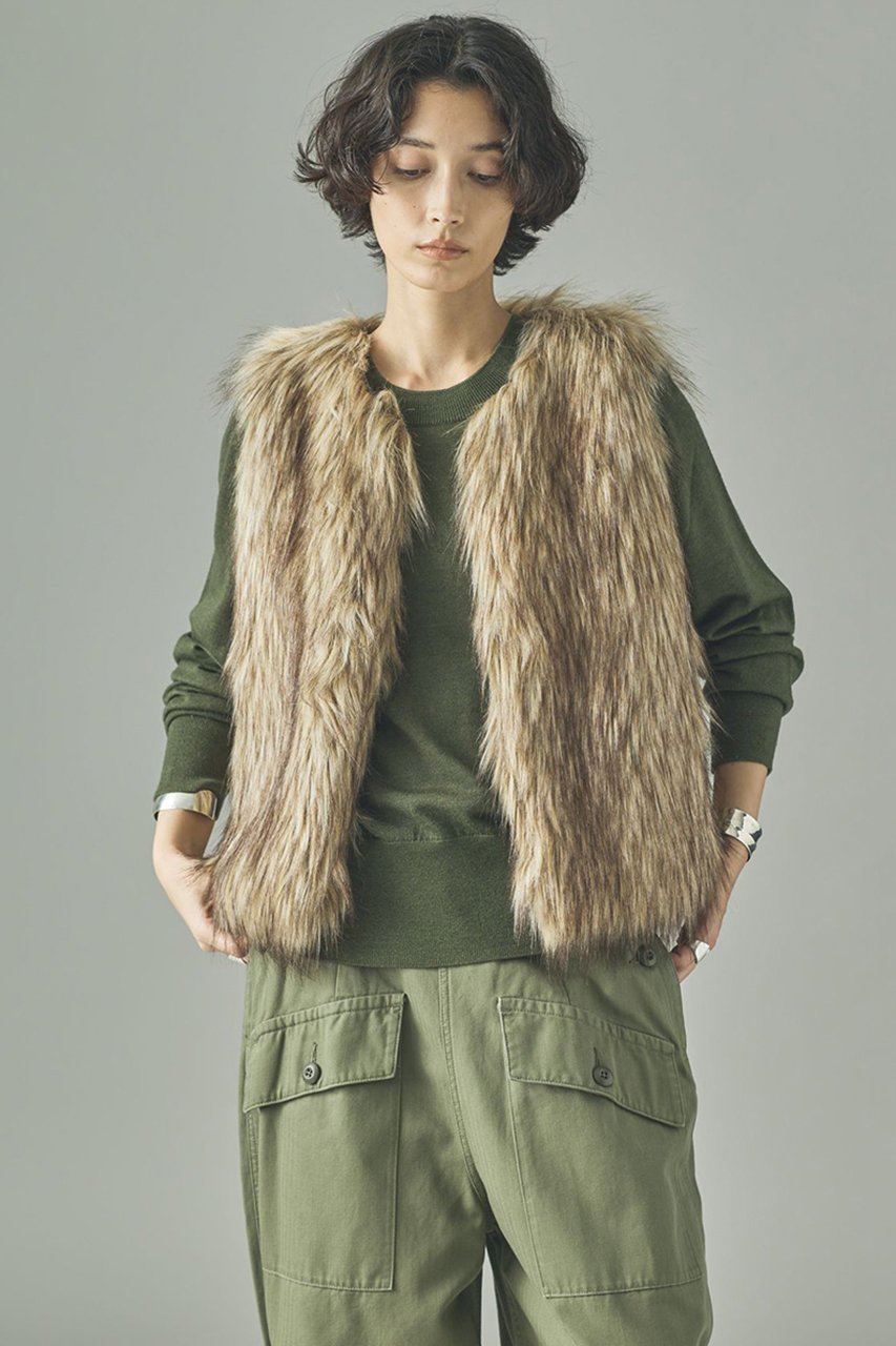 【カレンソロジー/Curensology】のシャギーファーベスト 人気、トレンドファッション・服の通販 founy(ファニー) 　ファッション　Fashion　レディースファッション　Fashion for Women　アウター　Coat / Outerwear Collection　レディースジャケット・軽アウター　Jackets　アクセサリー　Fashion Accessories　ショート　Short, Short Length　ジャケット　Jacket, Outerwear　フェイクファー　Faux Fur, Imitation Fur　フォックス　Fox, Fox Fur　プリント　Print, Printed Pattern　ベスト　Vest, Waistcoat　リアル　Real, Realistic　再入荷　Restock / Back in Stock　other-2|ID: prp329100004629336 ipo3291000000035476947