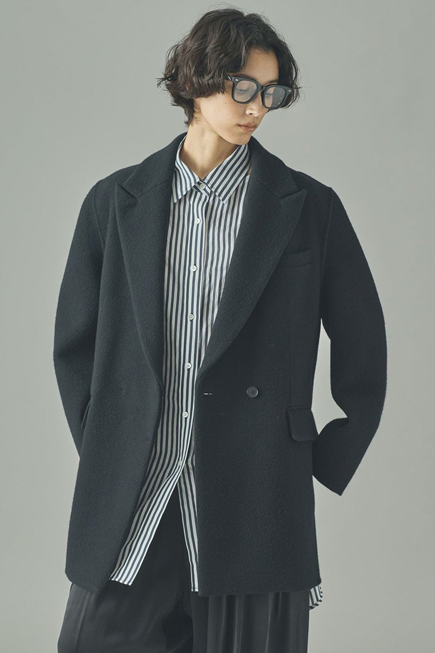 【カレンソロジー/Curensology】のウールボンディングジャケット インテリア・キッズ・メンズ・レディースファッション・服の通販 founy(ファニー) 　ファッション　Fashion　レディースファッション　Fashion for Women　アウター　Coat / Outerwear Collection　レディースジャケット・軽アウター　Jackets　おすすめ　Recommended / Our Picks　ショルダー　Shoulder, Shoulder Strap　ジャケット　Jacket, Outerwear　ドロップ　Drop Shoulder, Dropped Style　フェミニン　Feminine, Girly　ボンディング　Bonding, Bonded Fabric　モダン　Modern, Contemporary　ブラック|ID: prp329100004629337 ipo3291000000035946923