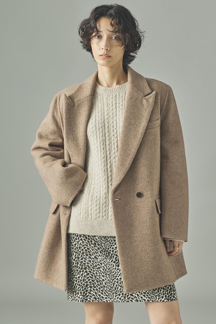 【カレンソロジー/Curensology】のウールボンディングジャケット インテリア・キッズ・メンズ・レディースファッション・服の通販 founy(ファニー) 　ファッション　Fashion　レディースファッション　Fashion for Women　アウター　Coat / Outerwear Collection　レディースジャケット・軽アウター　Jackets　おすすめ　Recommended / Our Picks　ショルダー　Shoulder, Shoulder Strap　ジャケット　Jacket, Outerwear　ドロップ　Drop Shoulder, Dropped Style　フェミニン　Feminine, Girly　ボンディング　Bonding, Bonded Fabric　モダン　Modern, Contemporary　ベージュ|ID: prp329100004629337 ipo3291000000035946925