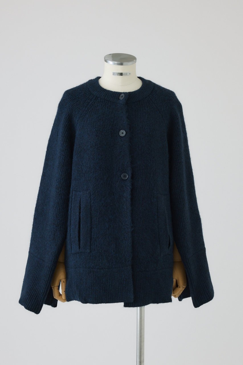 【リムアーク/RIM.ARK】のPoncho like raglan knit C/D/ニットカーディガン インテリア・キッズ・メンズ・レディースファッション・服の通販 founy(ファニー) 　ファッション　Fashion　レディースファッション　Fashion for Women　トップス・カットソー　Cut & Sew Tops　ニット　Knit Tops & Sweaters　カーディガン・羽織り　Layered Style Cardigans　カーディガン　Cardigan, Knitwear　スリーブ　Sleeve, Long Sleeve / Short Sleeve　ポンチョ　Poncho, Cape Style　新作・新入荷　New Arrivals / New In　ダークブルー|ID: prp329100004629344 ipo3291000000033285396