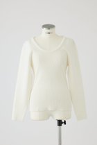 【リムアーク/RIM.ARK】のDecollete knit tops/ニット 人気、トレンドファッション・服の通販 founy(ファニー) ファッション Fashion レディースファッション Fashion for Women トップス・カットソー Cut & Sew Tops ニット Knit Tops & Sweaters カジュアルプルオーバー・ニットトップス Pullovers & Knit Tops / Casual Pullovers デコルテ Décolleté, Neckline 新作・新入荷 New Arrivals / New In thumbnail ホワイト|ID: prp329100004629345 ipo3291000000033285405