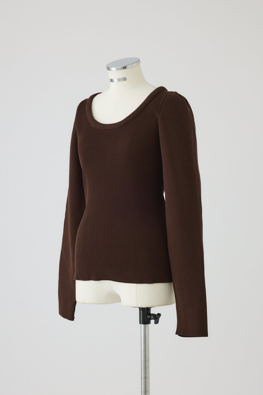 【リムアーク/RIM.ARK】のDecollete knit tops/ニット 人気、トレンドファッション・服の通販 founy(ファニー) 　ファッション　Fashion　レディースファッション　Fashion for Women　トップス・カットソー　Cut & Sew Tops　ニット　Knit Tops & Sweaters　カジュアルプルオーバー・ニットトップス　Pullovers & Knit Tops / Casual Pullovers　デコルテ　Décolleté, Neckline　新作・新入荷　New Arrivals / New In　other-2|ID: prp329100004629345 ipo3291000000033285408