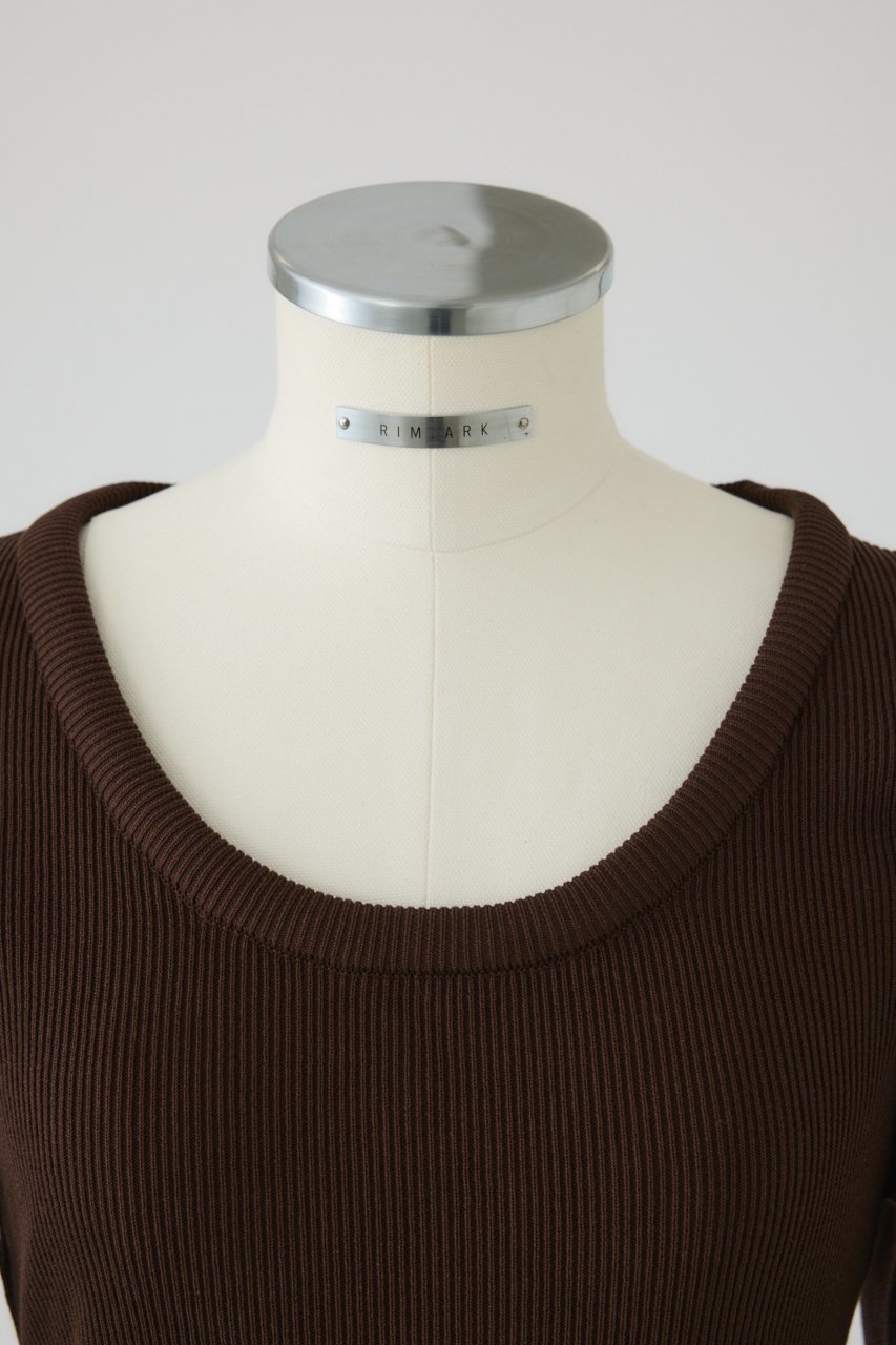 【リムアーク/RIM.ARK】のDecollete knit tops/ニット 人気、トレンドファッション・服の通販 founy(ファニー) 　ファッション　Fashion　レディースファッション　Fashion for Women　トップス・カットソー　Cut & Sew Tops　ニット　Knit Tops & Sweaters　カジュアルプルオーバー・ニットトップス　Pullovers & Knit Tops / Casual Pullovers　デコルテ　Décolleté, Neckline　新作・新入荷　New Arrivals / New In　other-3|ID: prp329100004629345 ipo3291000000033285409