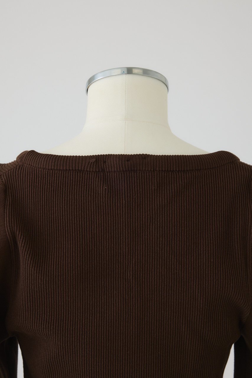 【リムアーク/RIM.ARK】のDecollete knit tops/ニット 人気、トレンドファッション・服の通販 founy(ファニー) 　ファッション　Fashion　レディースファッション　Fashion for Women　トップス・カットソー　Cut & Sew Tops　ニット　Knit Tops & Sweaters　カジュアルプルオーバー・ニットトップス　Pullovers & Knit Tops / Casual Pullovers　デコルテ　Décolleté, Neckline　新作・新入荷　New Arrivals / New In　other-4|ID: prp329100004629345 ipo3291000000033285410