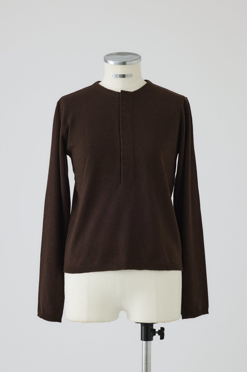 【リムアーク/RIM.ARK】のHook design silk blend knit/ニット インテリア・キッズ・メンズ・レディースファッション・服の通販 founy(ファニー) 　ファッション　Fashion　レディースファッション　Fashion for Women　トップス・カットソー　Cut & Sew Tops　ニット　Knit Tops & Sweaters　カジュアルプルオーバー・ニットトップス　Pullovers & Knit Tops / Casual Pullovers　アクセサリー　Fashion Accessories　シルク　Silk, 100% Silk　リラックス　Relax, Relaxed Fit　ロング　Long, Long-Length　エレガント 上品　Elegant　新作・新入荷　New Arrivals / New In　ブラウン|ID: prp329100004629346 ipo3291000000033285417