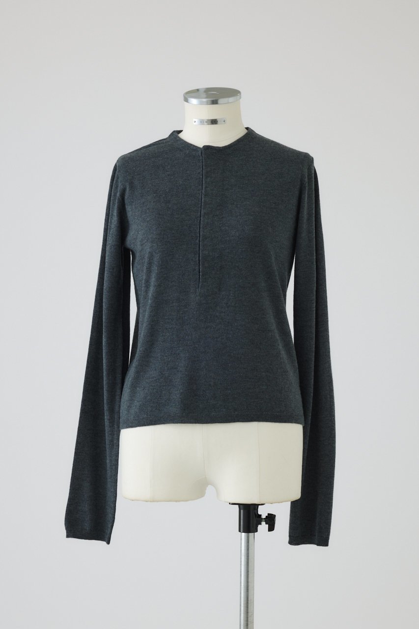 【リムアーク/RIM.ARK】のHook design silk blend knit/ニット インテリア・キッズ・メンズ・レディースファッション・服の通販 founy(ファニー) 　ファッション　Fashion　レディースファッション　Fashion for Women　トップス・カットソー　Cut & Sew Tops　ニット　Knit Tops & Sweaters　カジュアルプルオーバー・ニットトップス　Pullovers & Knit Tops / Casual Pullovers　アクセサリー　Fashion Accessories　シルク　Silk, 100% Silk　リラックス　Relax, Relaxed Fit　ロング　Long, Long-Length　エレガント 上品　Elegant　新作・新入荷　New Arrivals / New In　グレー|ID: prp329100004629346 ipo3291000000033285418