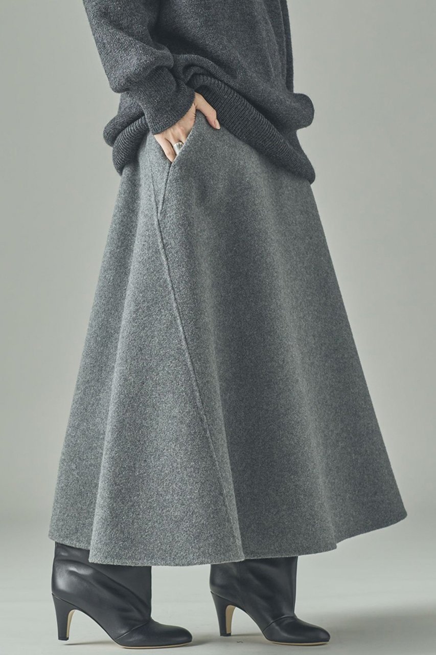 【カレンソロジー/Curensology】のウールボンディングスカート インテリア・キッズ・メンズ・レディースファッション・服の通販 founy(ファニー) 　ファッション　Fashion　レディースファッション　Fashion for Women　スカート　Skirts　ロングスカート　Long Skirts / Maxi & Midi Skirts　2025年　2025　2025-2026秋冬・A/W　Autumn/Winter 2025–26 AW25–26　おすすめ　Recommended / Our Picks　ボンディング　Bonding, Bonded Fabric　モダン　Modern, Contemporary　ロング　Long, Long-Length　A/W・秋冬　Autumn/Winter　グレー|ID: prp329100004629359 ipo3291000000033285517